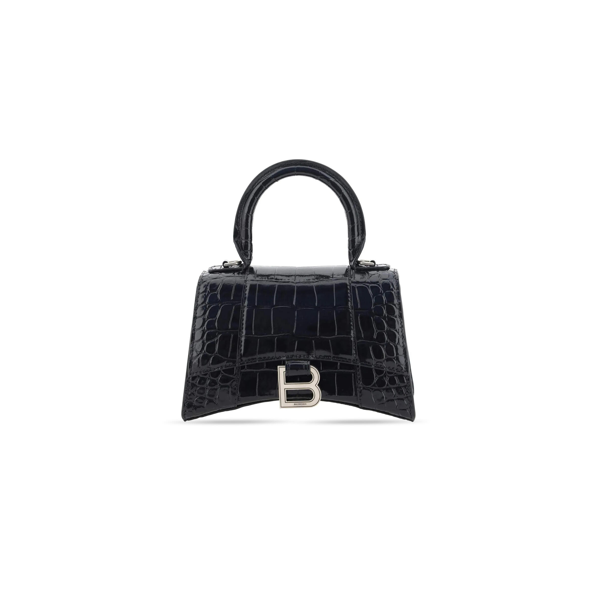 Ba1en*iaga WOMEN'S HOURGLASS HANDBAG XS IN BLACK 5928331LR6Y1000 (18.8*13*7.9cm) Master Quality