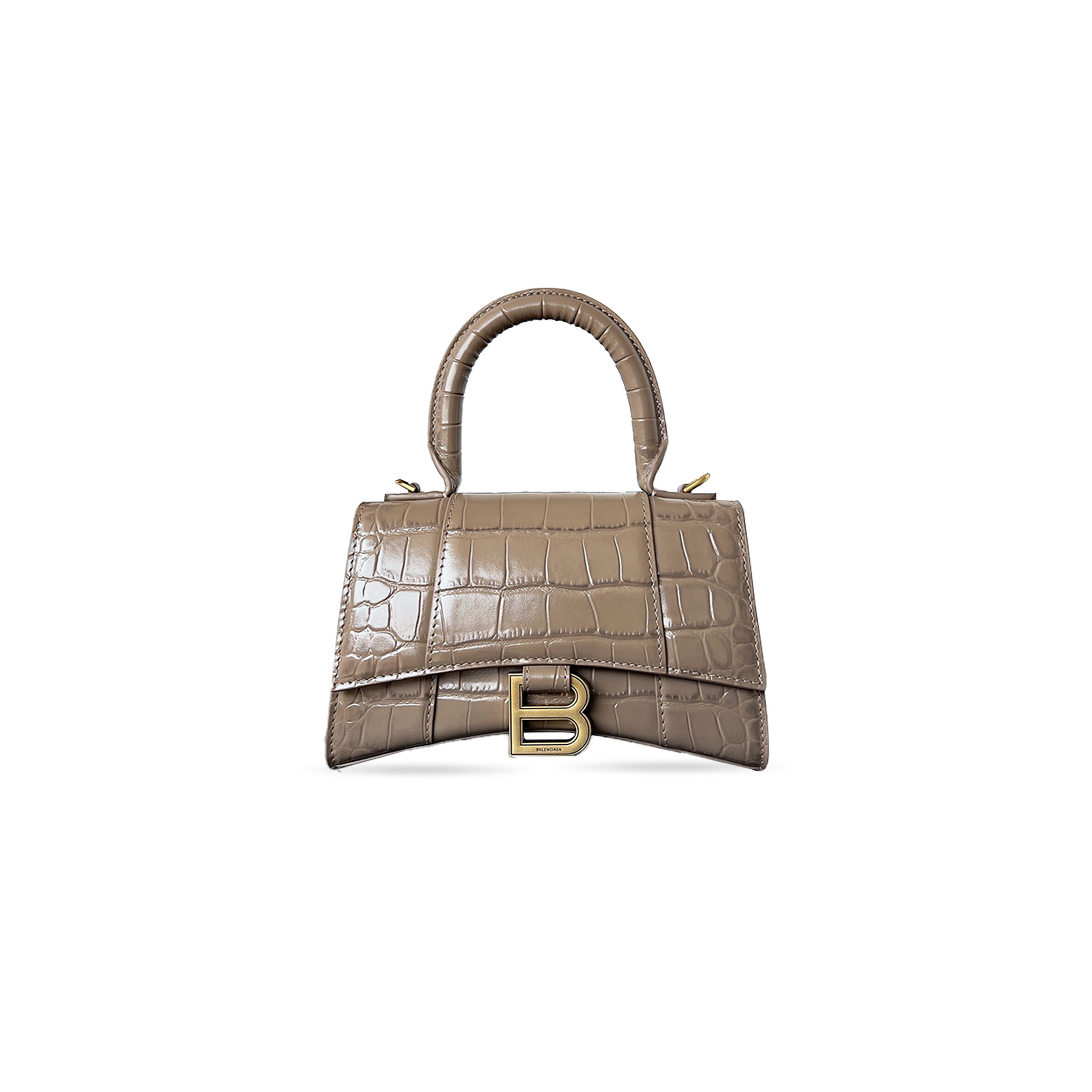 Ba1en*iaga WOMEN'S HOURGLASS HANDBAG XS IN BROWN 5928331LL6Y3710 (18.8*13*7.9cm) Master Quality