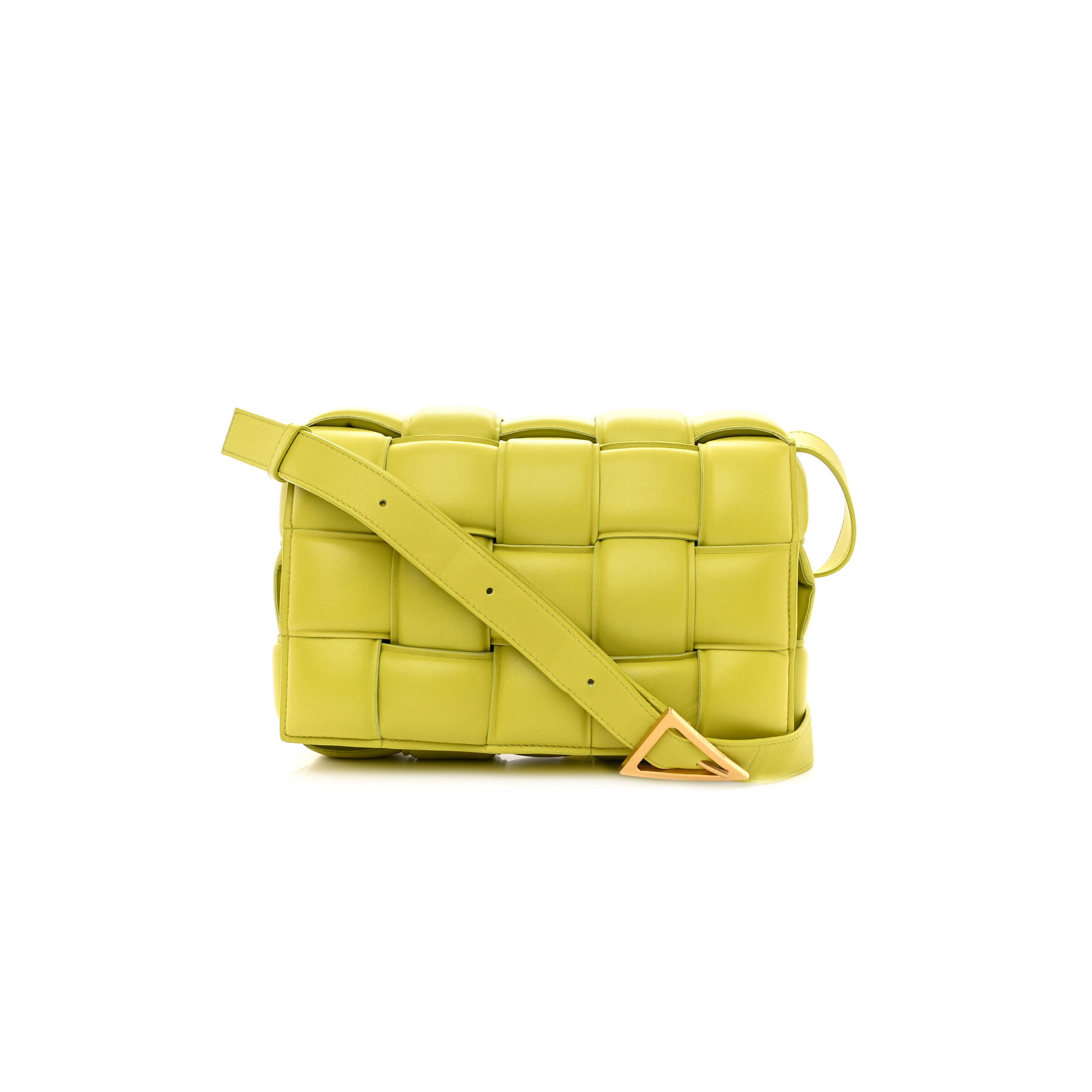 B0tt*ga Ven*ta NAPPA MAXI INTRECCIO PADDED CASSETTE CROSSBODY BAG KIWI (26*18*8cm) Master Quality