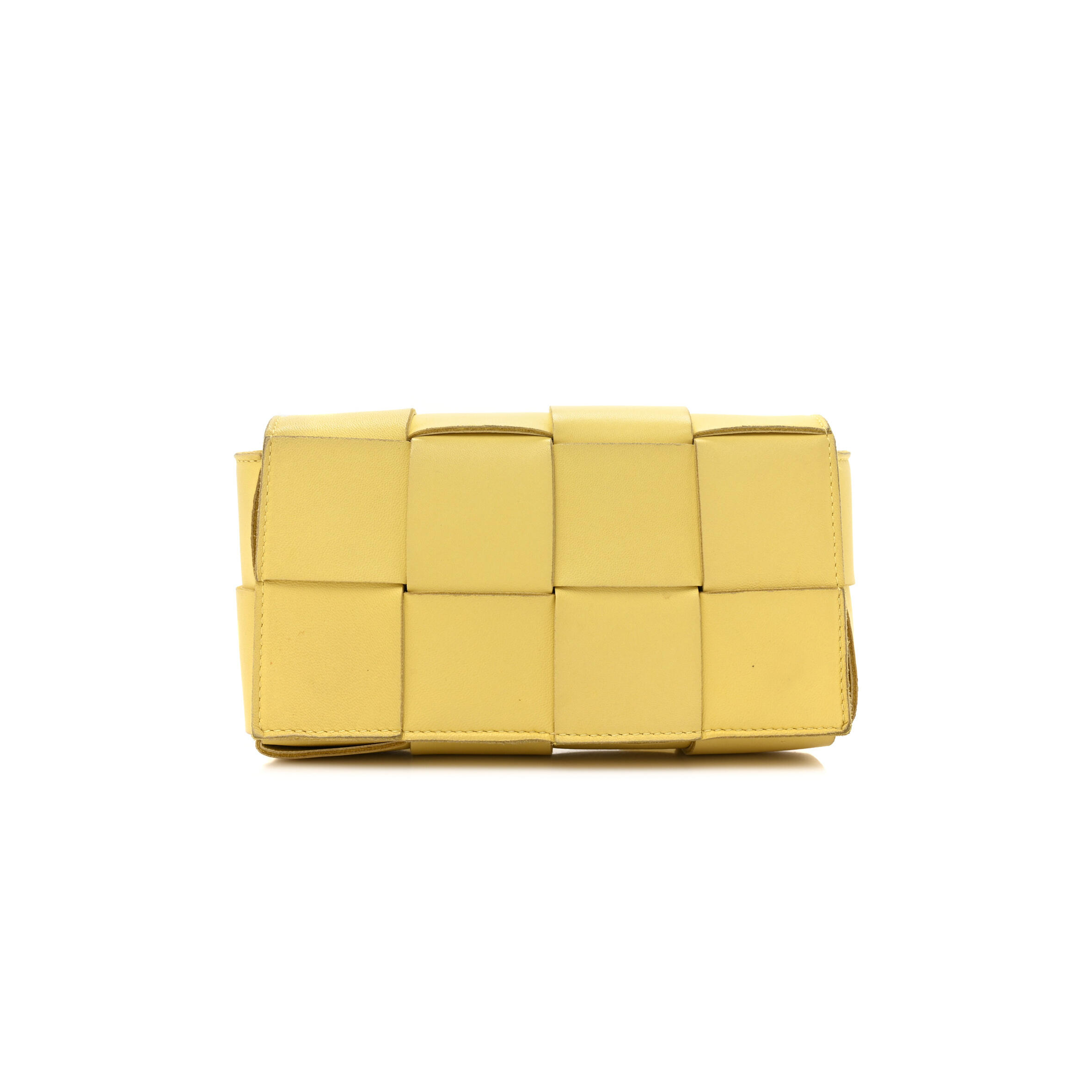 B0tt*ga Ven*ta NAPPA MAXI INTRECCIO THE BELT CASSETTE BAG BUTTER (18*11*5cm) Master Quality