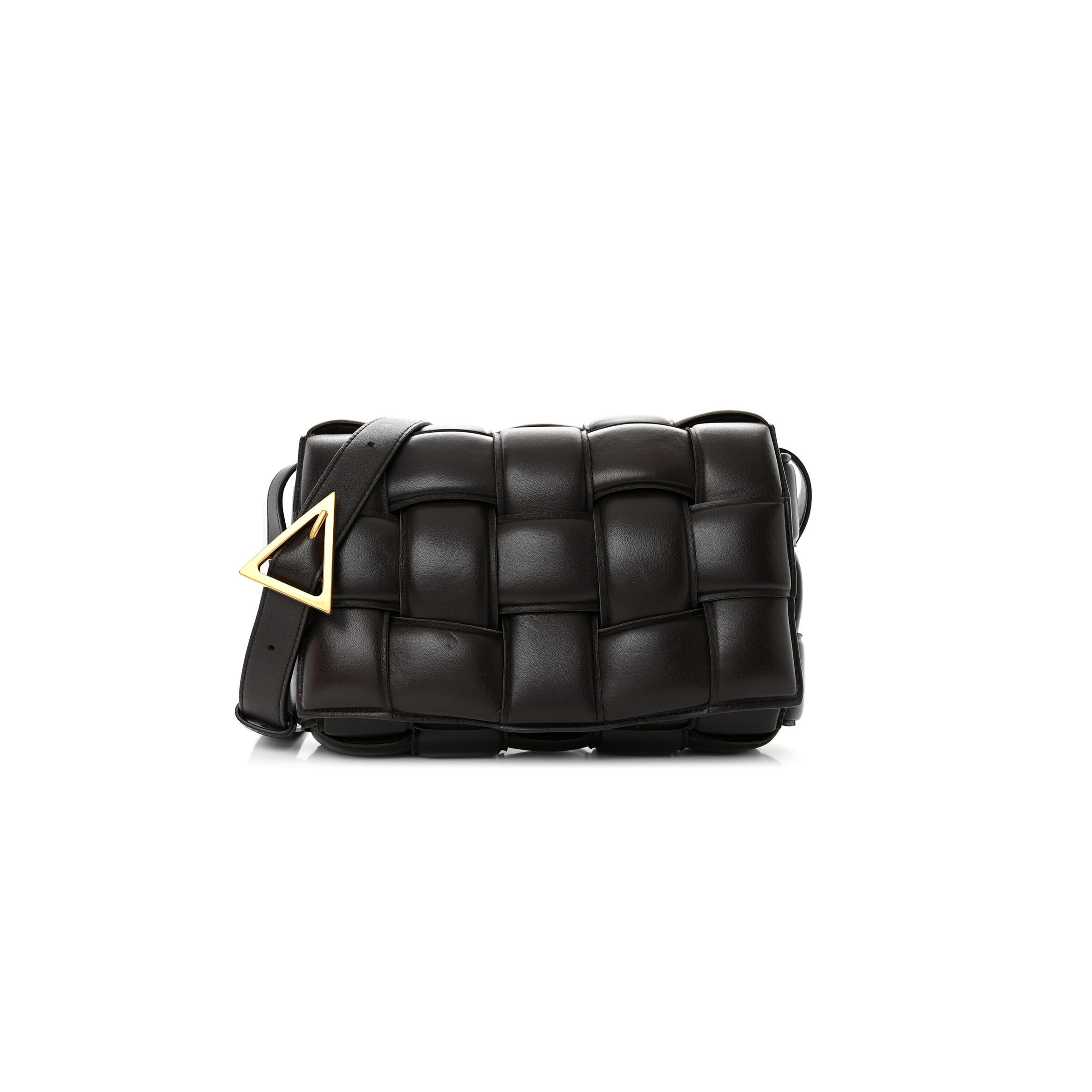 B0tt*ga Ven*ta NAPPA MAXI INTRECCIO PADDED CASSETTE CROSSBODY BAG FONDANT  (26*18*8cm) Master Quality