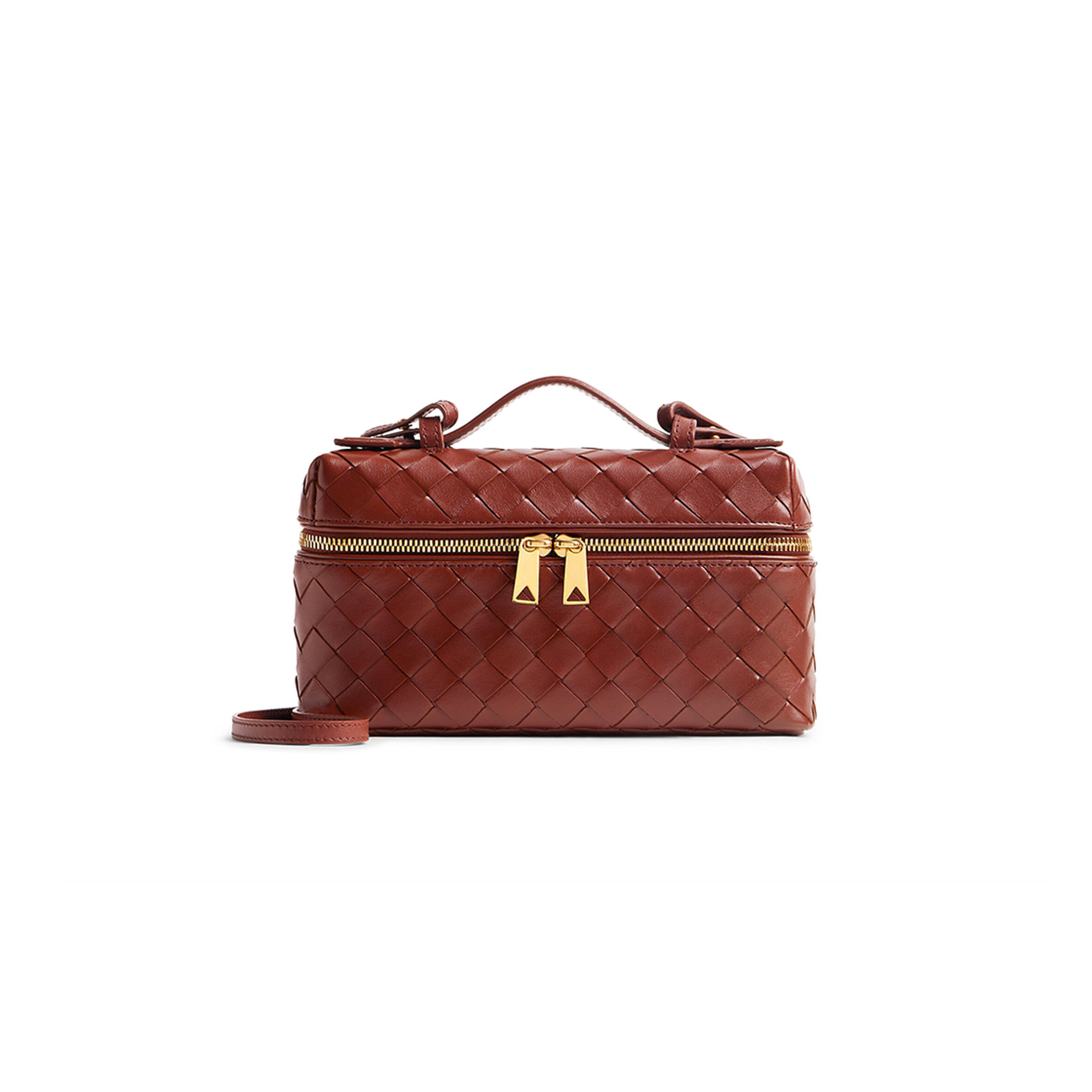 B0tt*ga Ven*ta BANG BANG INTRECCIATO LEATHER VANITY CASE 789109V3IV12504 (22*12.5*5cm) Master Quality