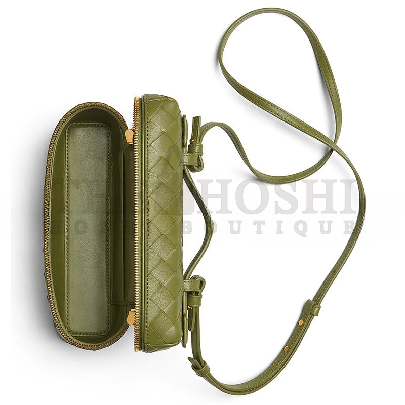 B0tt*ga Ven*ta BANG BANG INTRECCIATO LEATHER VANITY CASE 789109V3IV12488 (22*12.5*5cm) Master Quality