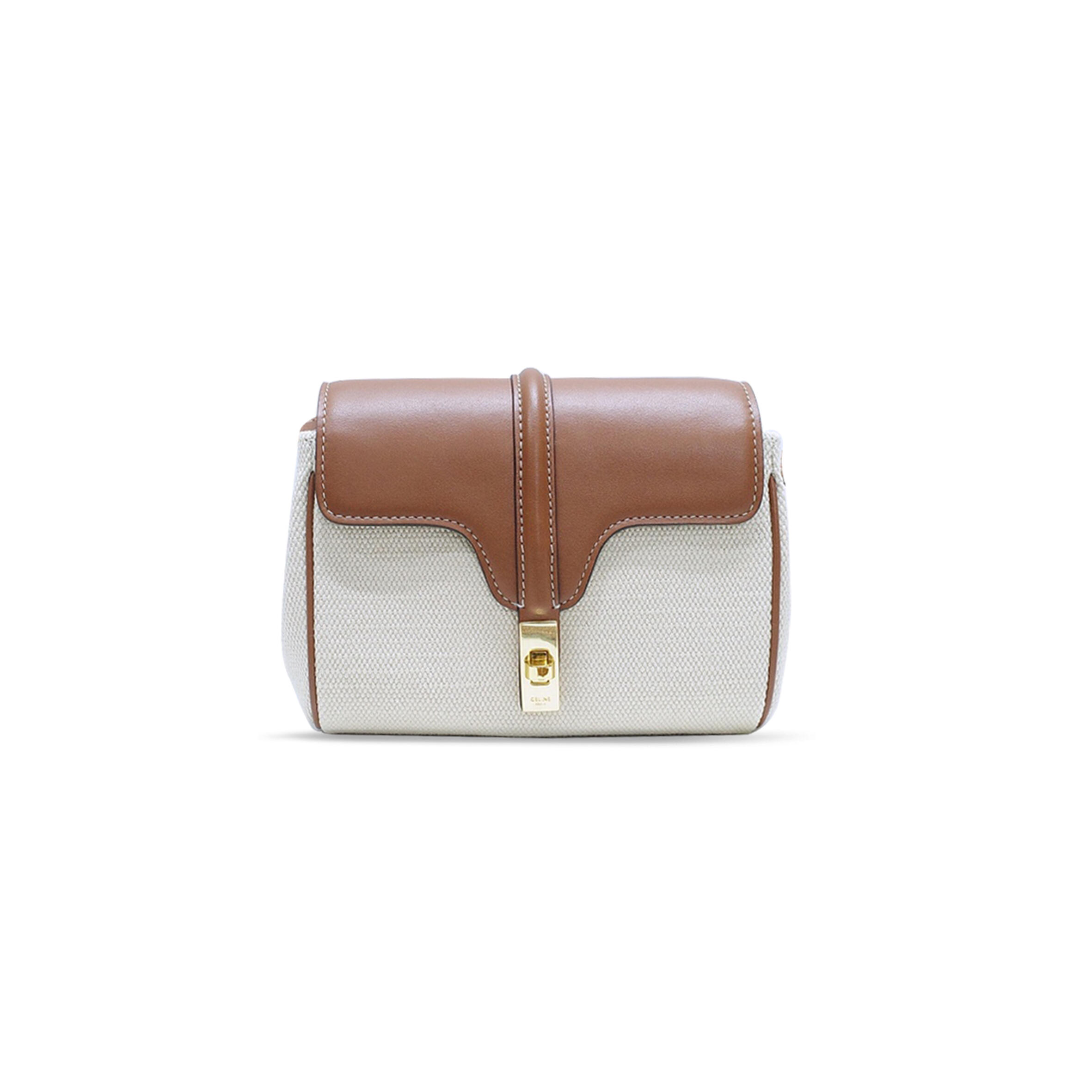 Ce1i*e MINI SHOULDER BAG IN SOFT16 CANVAS AND CALFSKIN 10L352DE1. 27KH (18*12.5*6cm) Master Quality