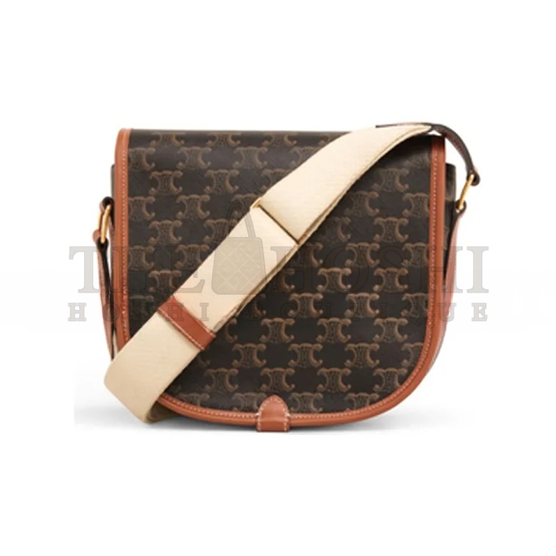 Ce1i*e CROSSBODY BAG IN CANVAS AND CALFSKIN 196932BZJ.04LU (23*21*8cm) Master Quality