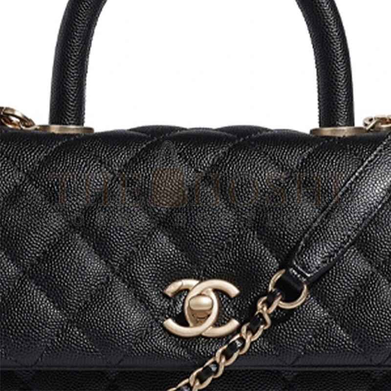 Ch**el FLAP BAG WITH TOP HANDLE A92990 B05061 94305 (23*14*10cm) Master Quality