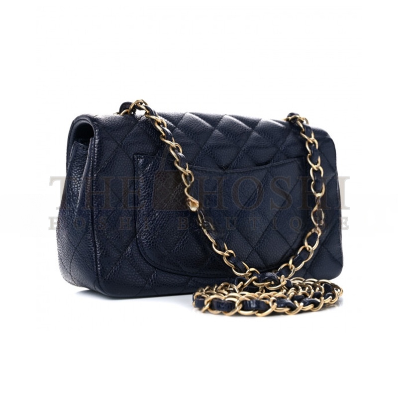 Ch**el CAVIAR QUILTED MINI FLAP NAVY 1029749 (20*11*6cm) Master Quality
