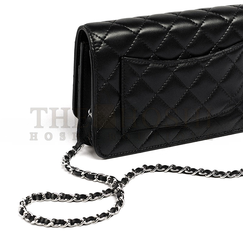 Ch**el CLASSIC WALLET ON CHAIN LAMBSKIN BLACK AS4241 (19.2*12.3*3.5cm) Master Quality