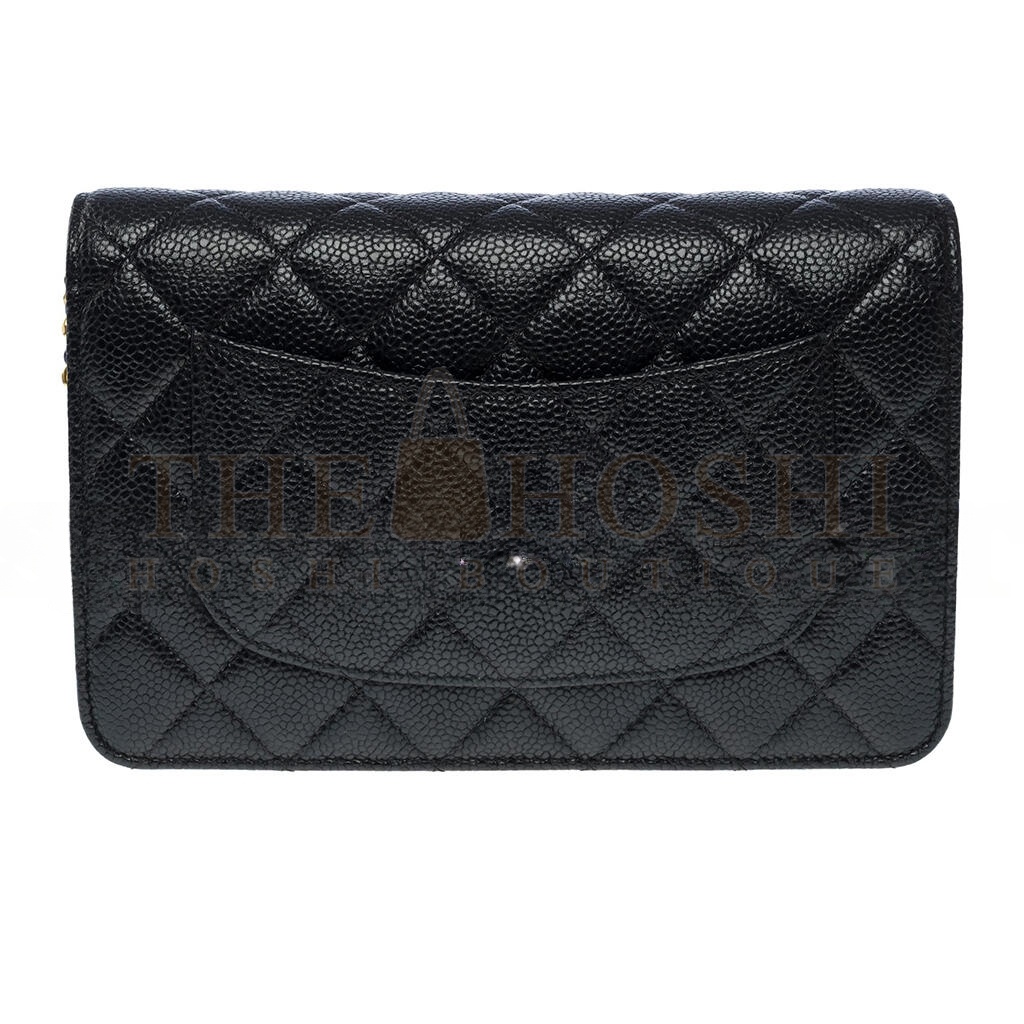 Ch**el WALLET ON CHAIN BAG IN BLACK LEATHER AS4860 (19*13*4cm) Master Quality