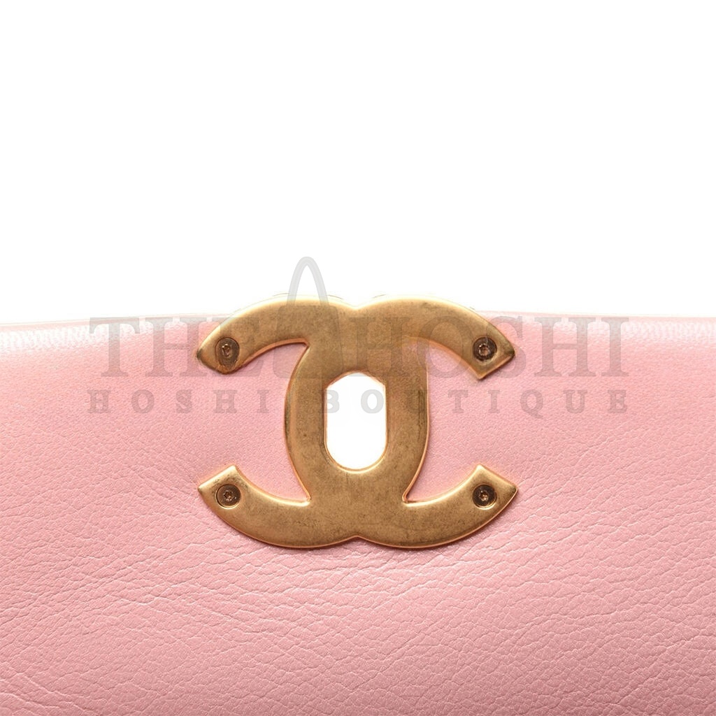 Ch**el QUILTED MEDIUM 19 FLAP LIGHT PINK (26*16*9cm) Master Quality
