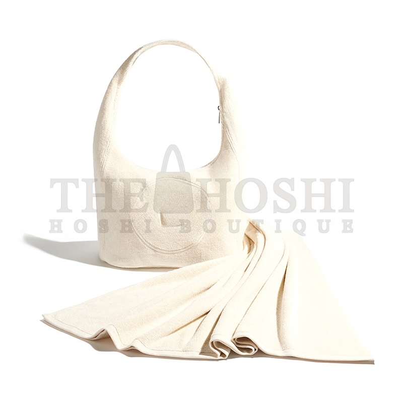 Ch**el COCO BEACH 2025 COLLECTION BEACHWEAR SET COTTON IVORY AAA938 (58*38*20cm) Master Quality