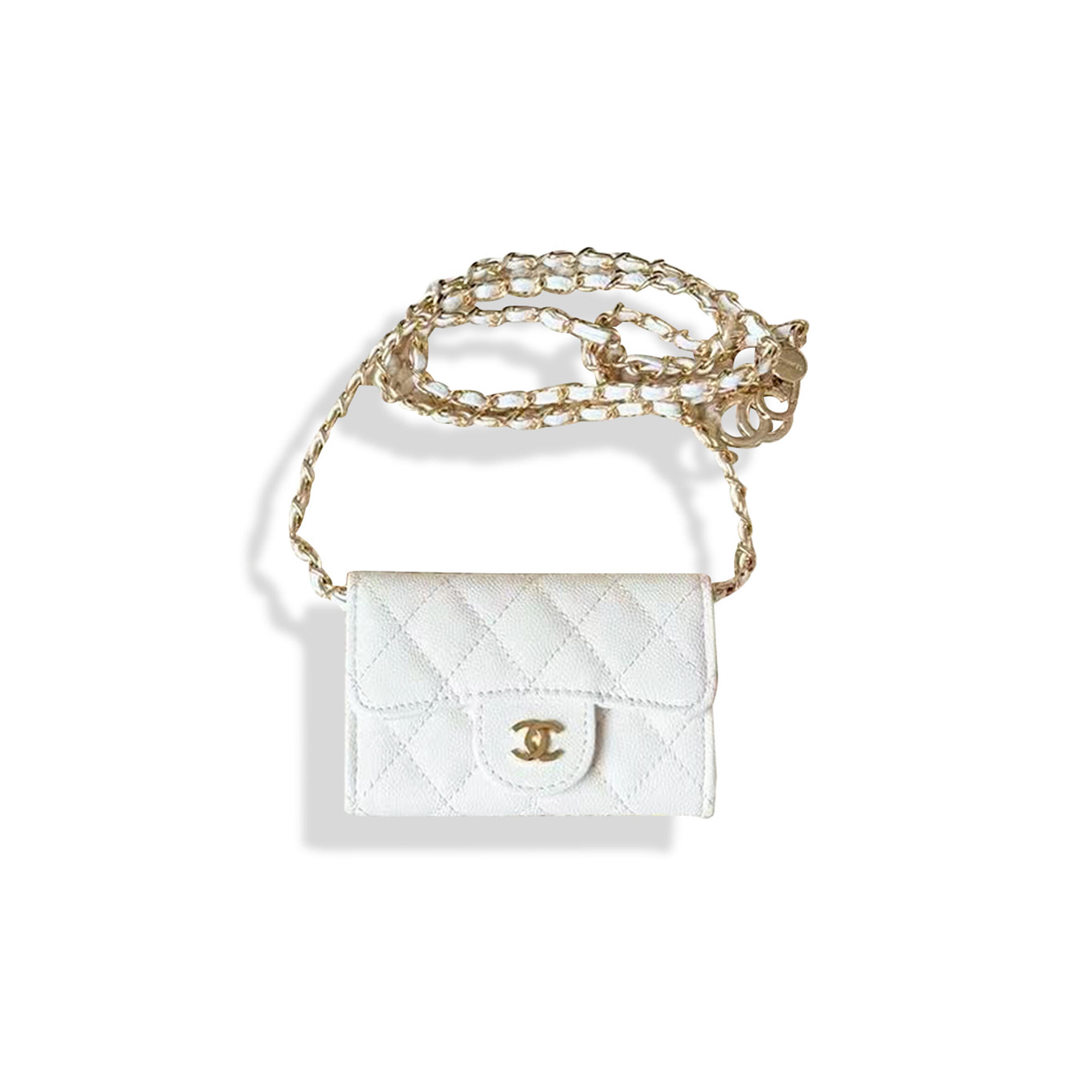 Ch**el QUILTED LEATHER CROSSBODY CHAIN WALLET (11*7.5*2cm) Master Quality