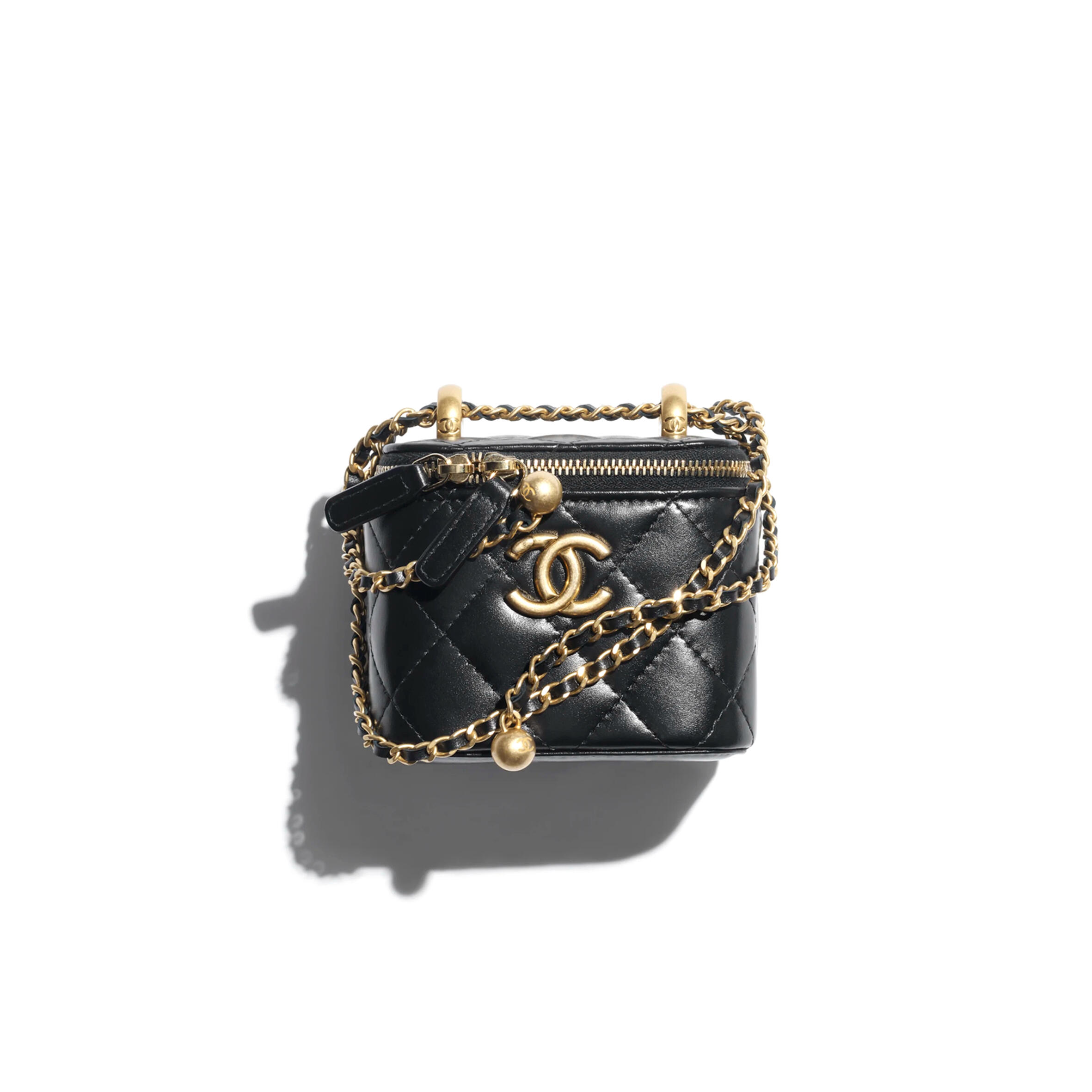 Ch**el SMALL VANITY WITH CHAIN SHINY CALFSKIN AP2292 (11*8.5*7cm) Master Quality