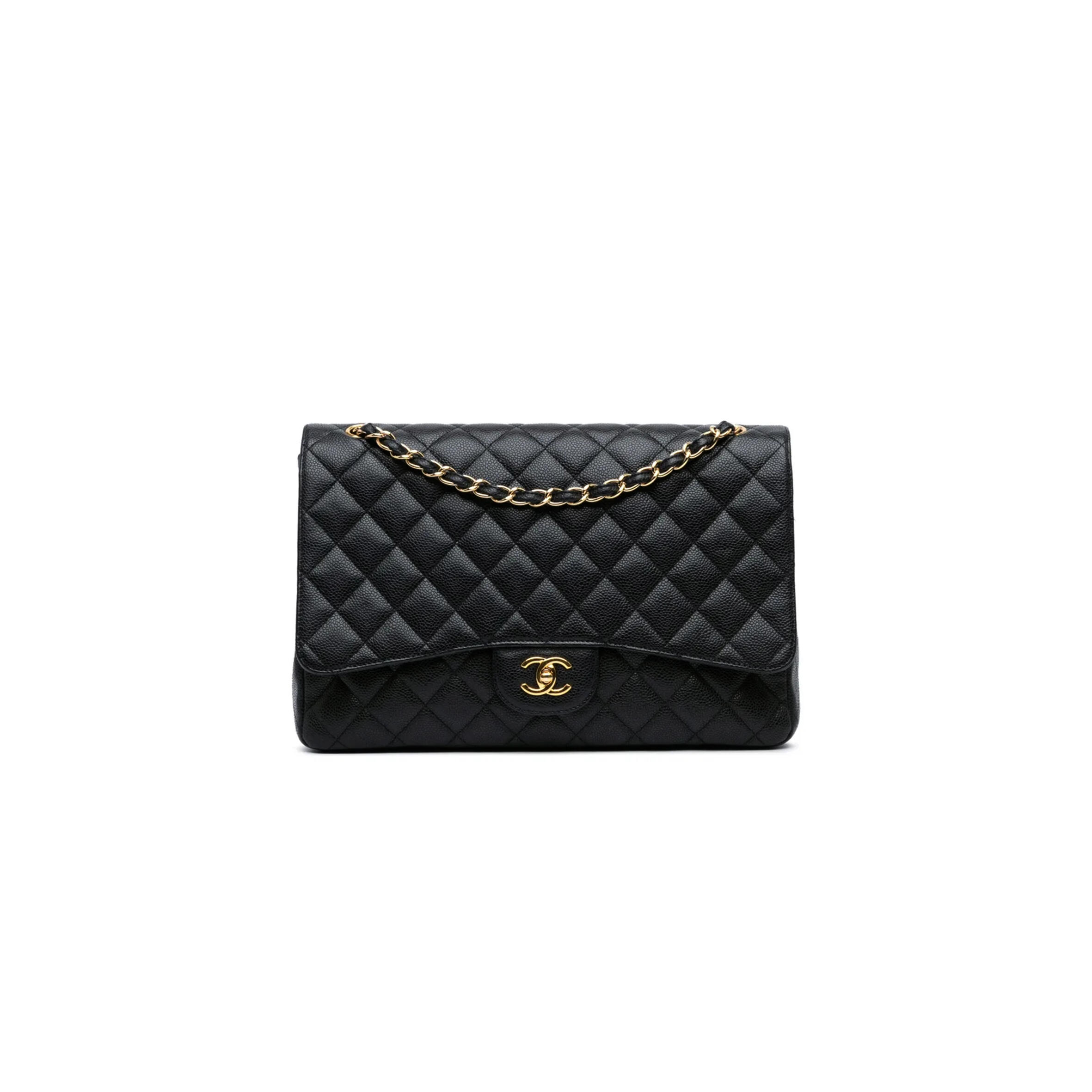 Ch**el JUMBO CLASSIC CAVIAR EXTRA LARGE DOUBLE FLAP SHOULDER BAG 330497 (33*23*10cm) Master Quality