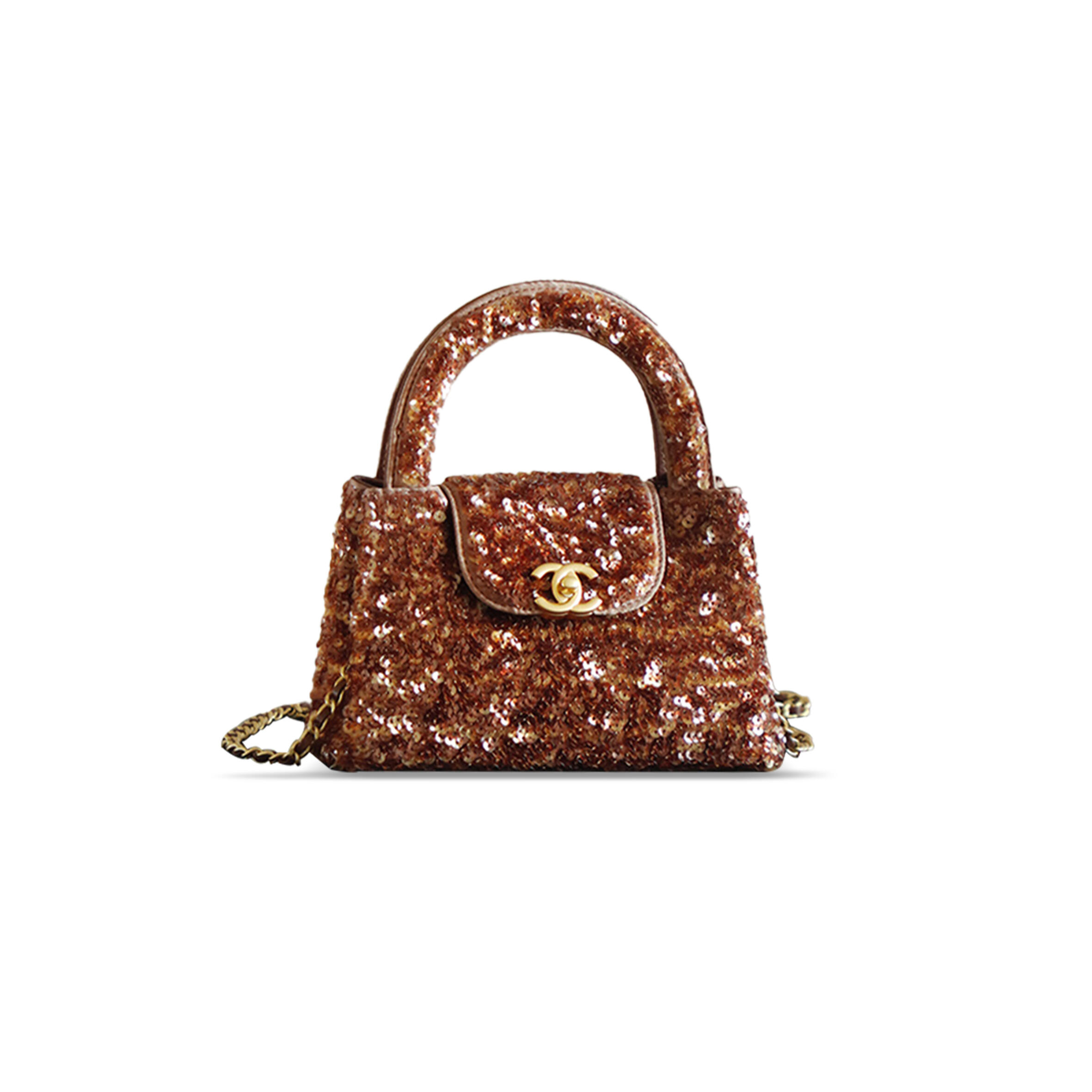 Ch**el MINI KELLY SHOPPING BAG AS4416 (19*13*7cm) Master Quality