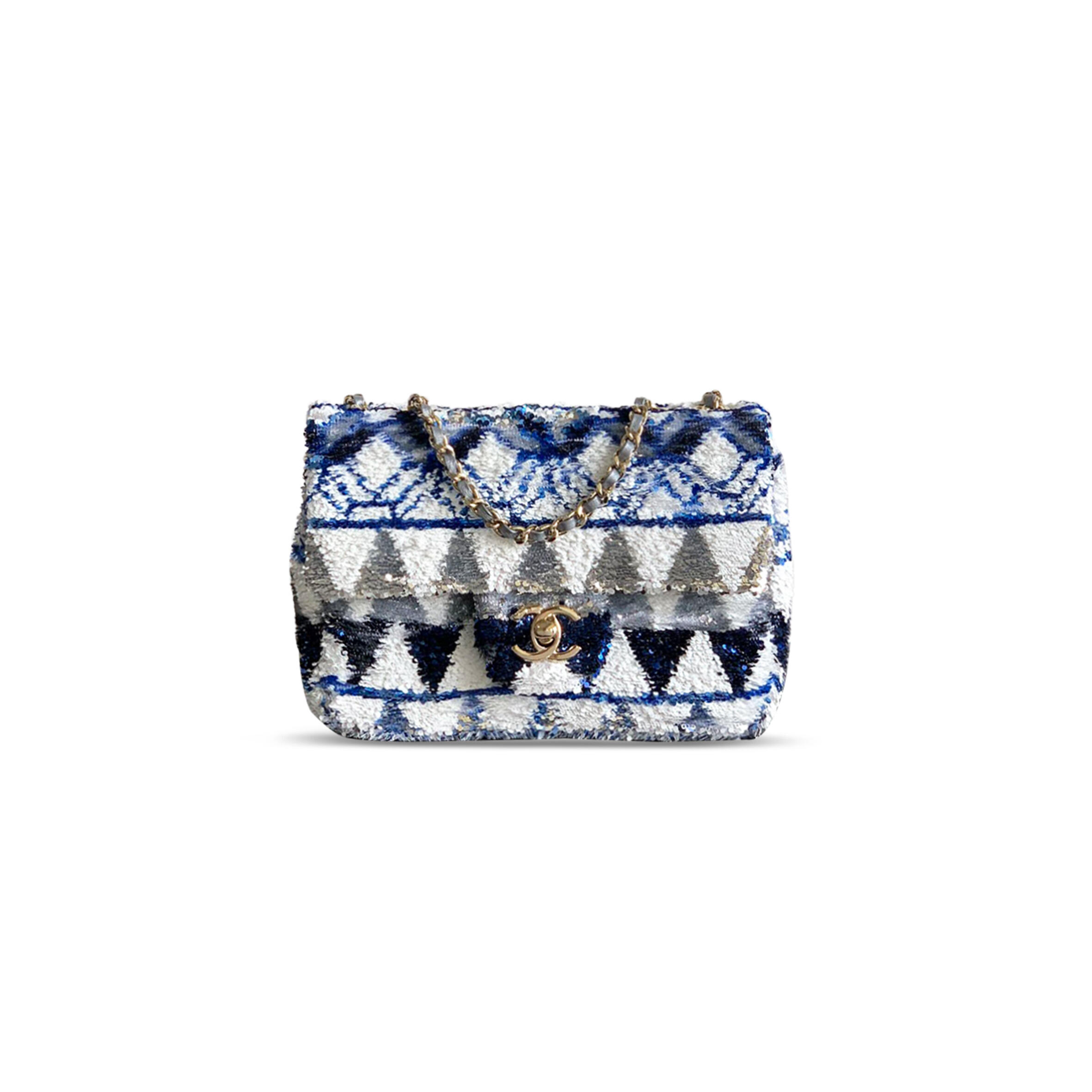 Ch**el SEQUINS MINI FLAP BAG 1566882 (20*14*7cm) Master Quality