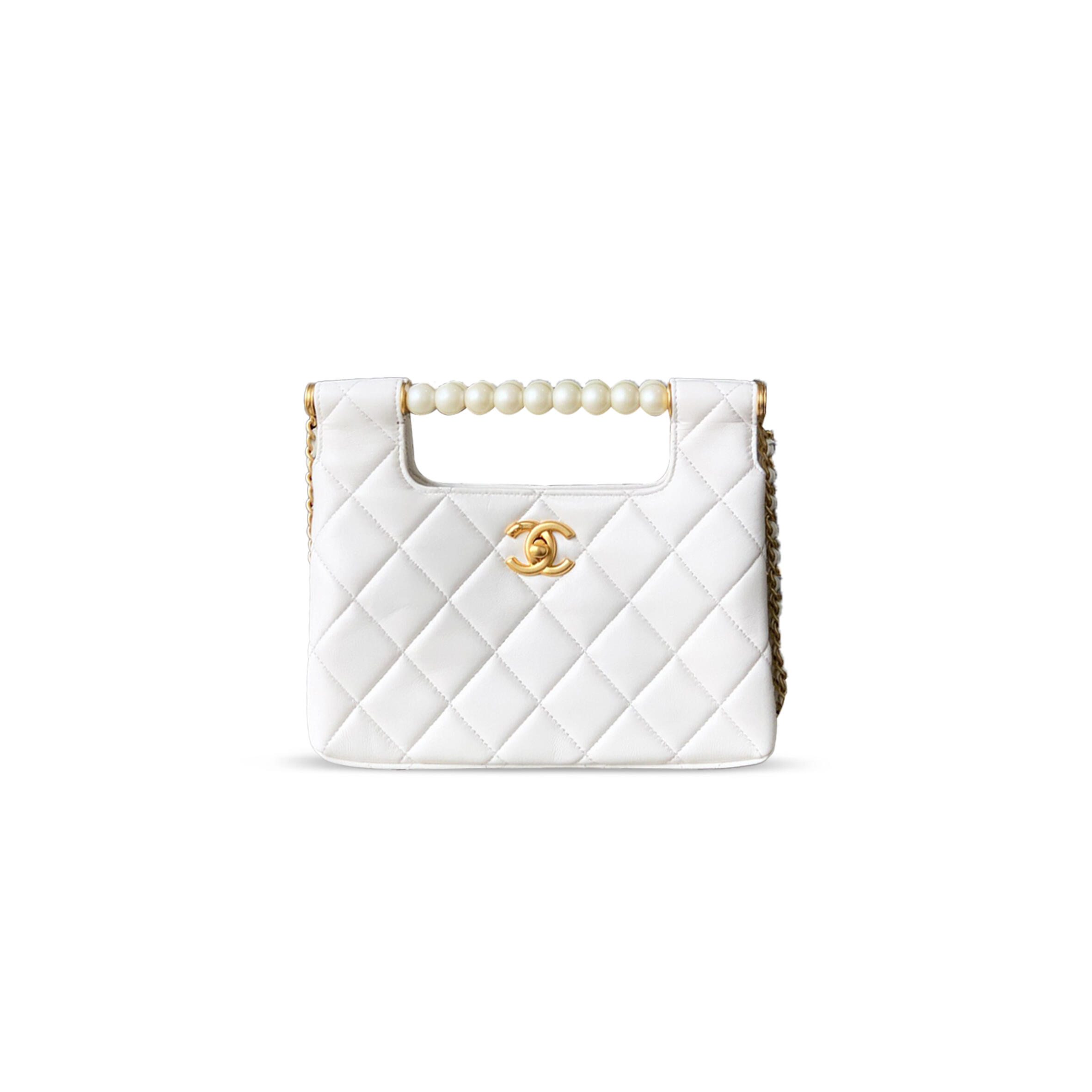 Ch**el PEARL HANDLE BAG AS5413 (24*18*8cm) Master Quality