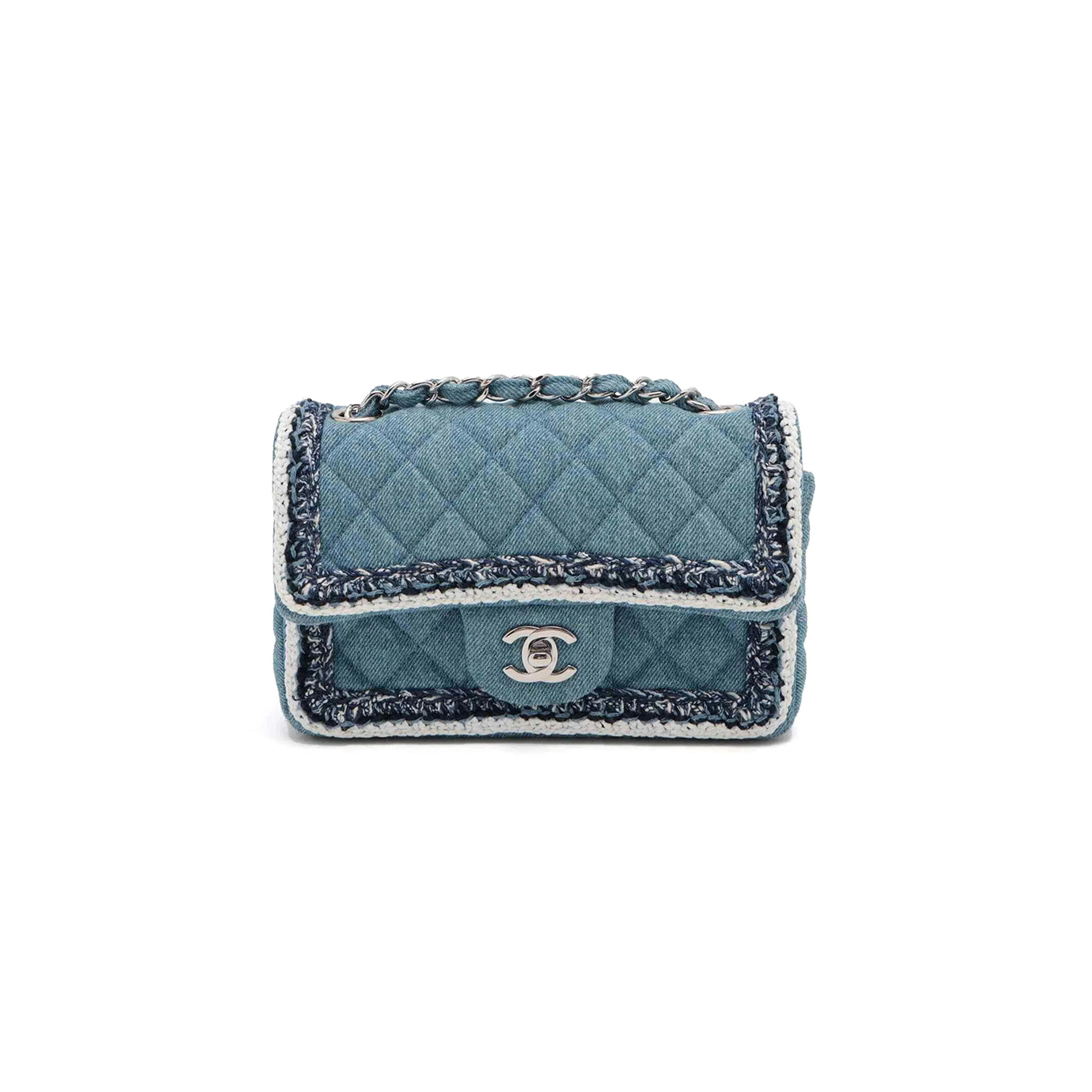 Ch**el DENIM QUILTED SHOULDER BAG 239360 (20*12.4*7.1cm) Master Quality