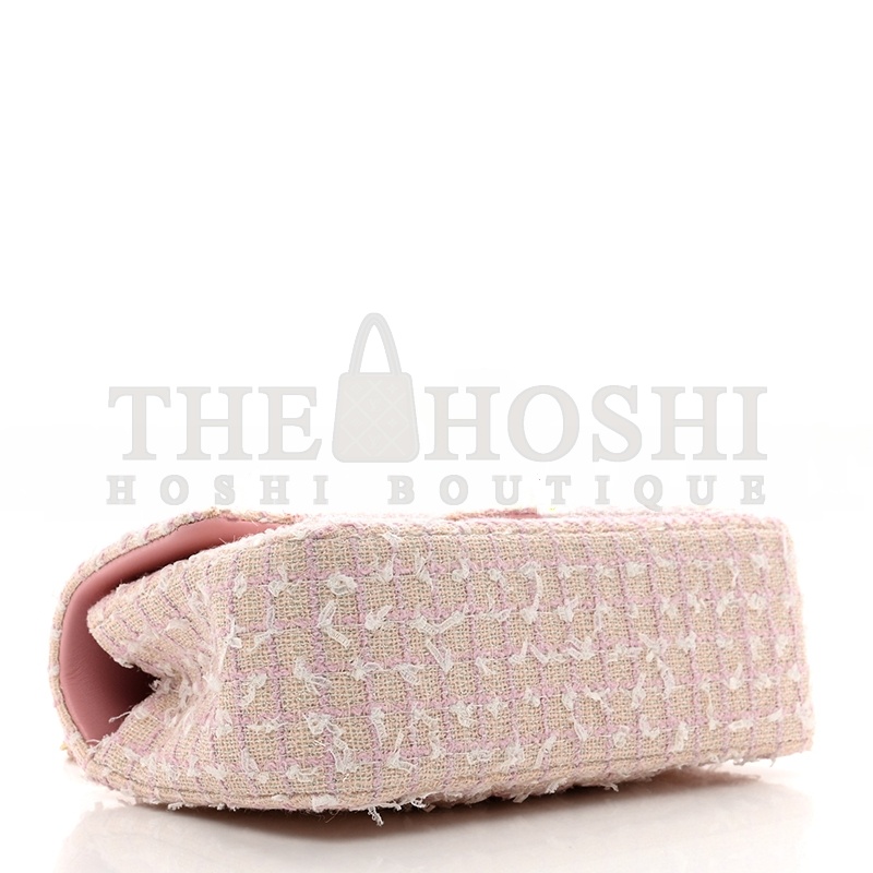 Ch**el TWEED QUILTED MINI TOP HANDLE RECTANGULAR FLAP LIGHT PINK 1386916 (20*12*6cm) Master Quality