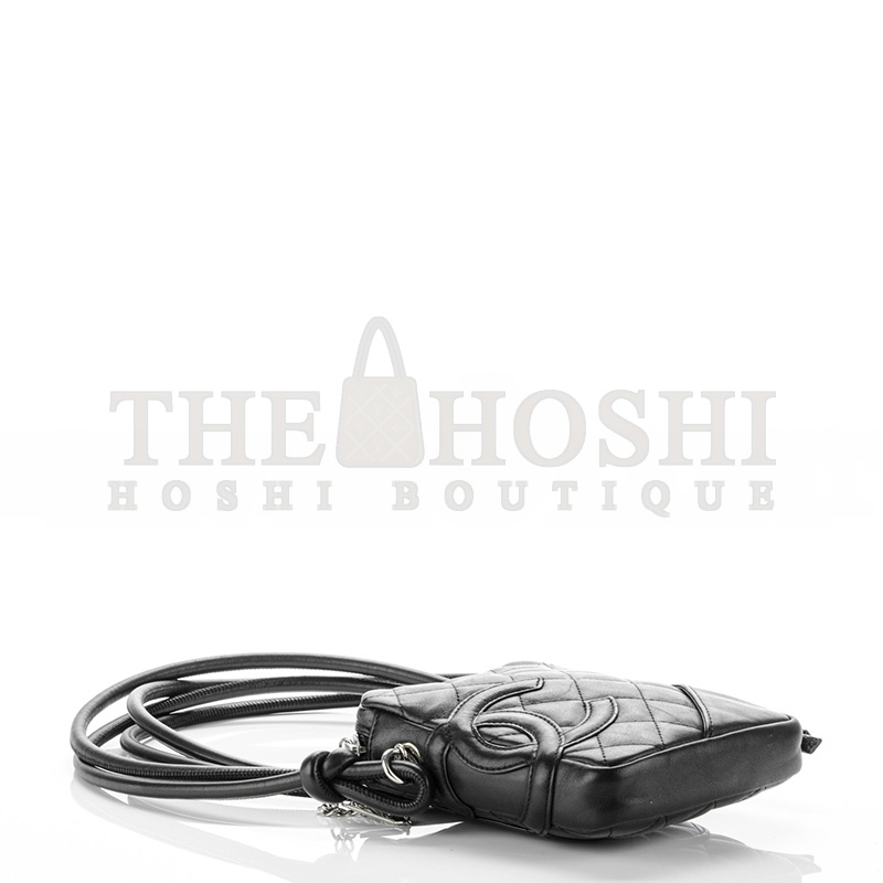 Ch**el CALFSKIN QUILTED SMALL CAMBON MESSENGER BLACK 176151 (15*13*3.5cm) Master Quality