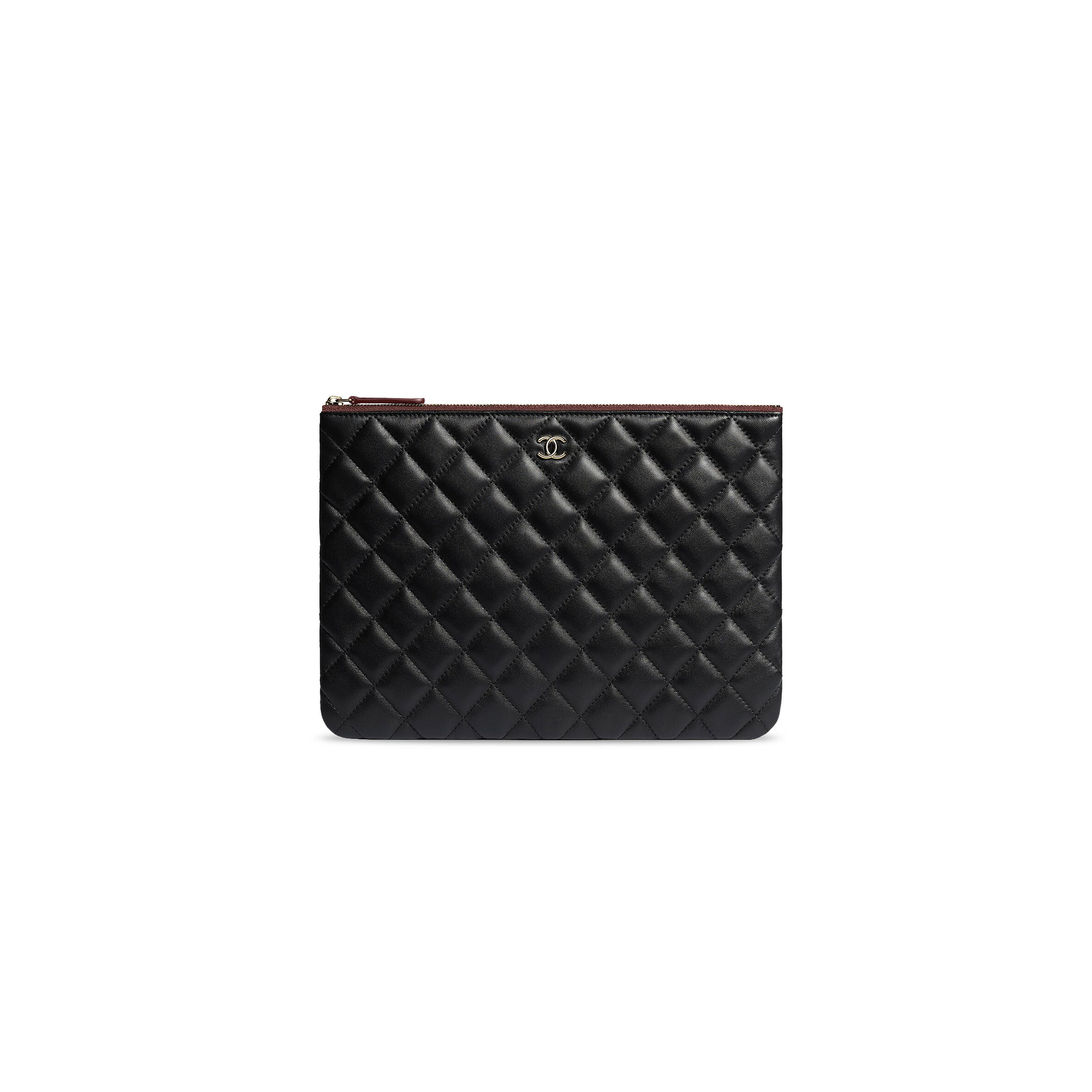 Ch**el CLASSIC MEDIUM LAMBSKIN CLUTCH A82545 Y04059 C3906 (27.5*20*1cm) Master Quality