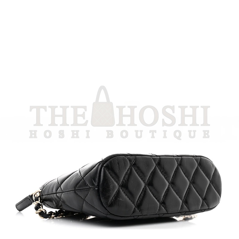 Ch**el SHINY LAMBSKIN QUILTED SHINY COCO CLUTCH WITH CHAIN BLACK (15*12*5cm) Master Quality