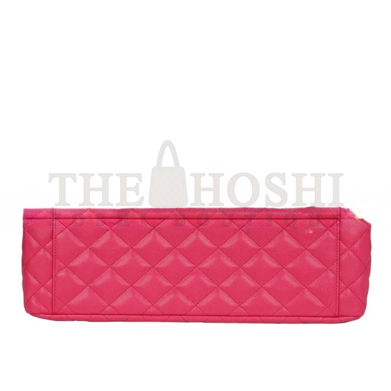 Ch**el XXL FLAP BAG FUCHSIA SHINY CAVIAR LIGHT GOLD HARDWARE BAG (41*28*11cm) Master Quality