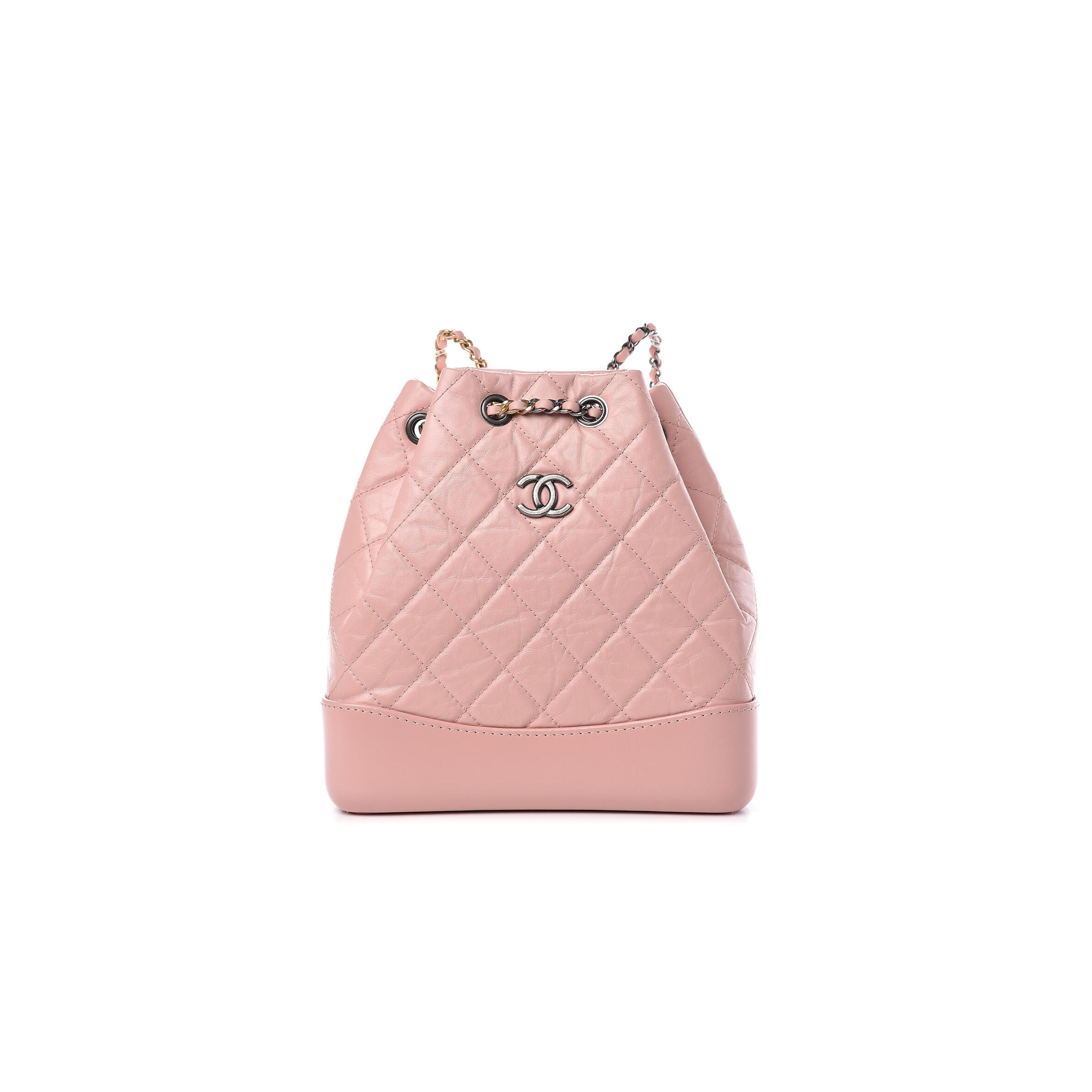 Ch**el AGED CALFSKIN QUILTED GABRIELLE BACKPACK 387337 (21*23*10cm) Master Quality