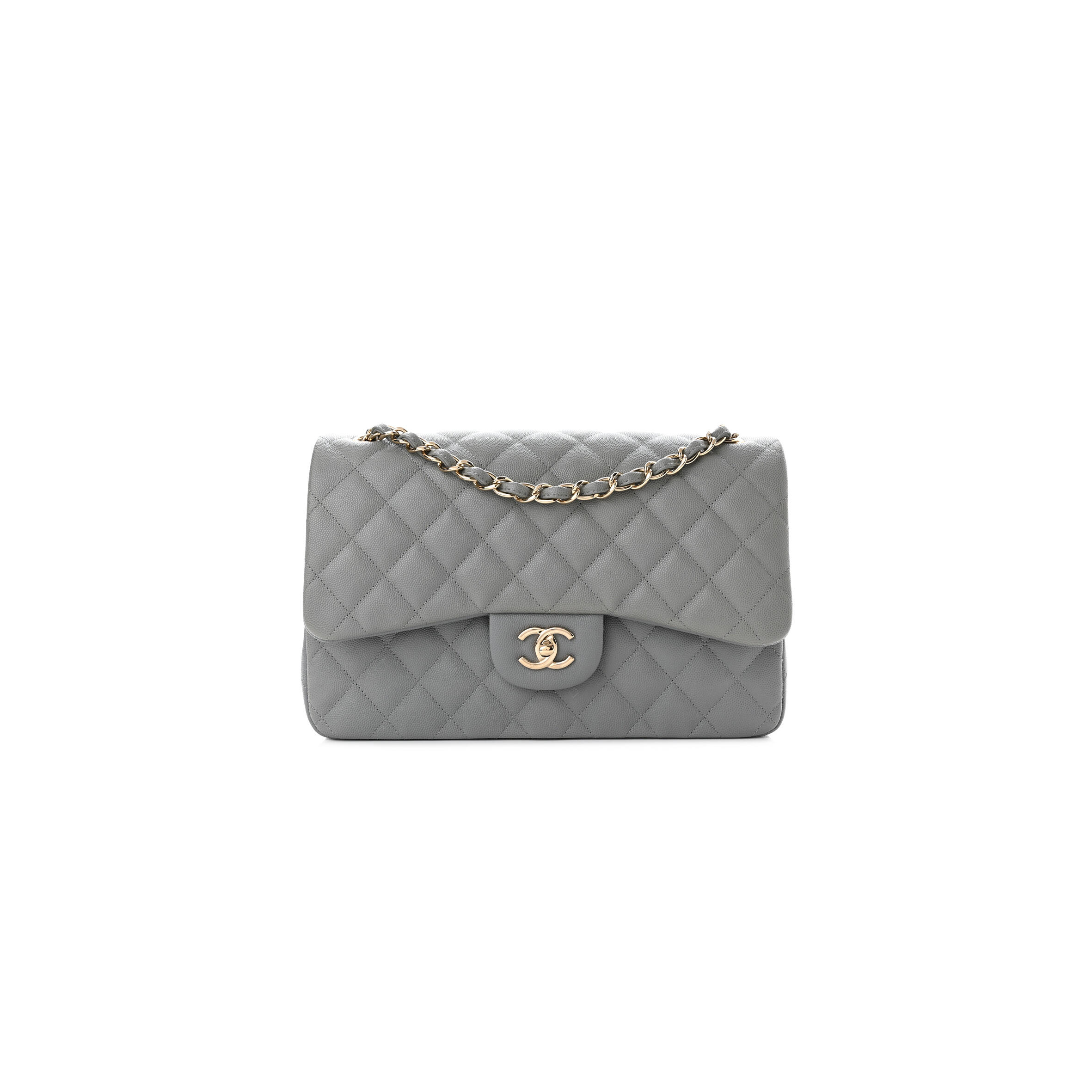 Ch**el CAVIAR QUILTED JUMBO DOUBLE FLAP 1179921 (30*20*9cm) Master Quality