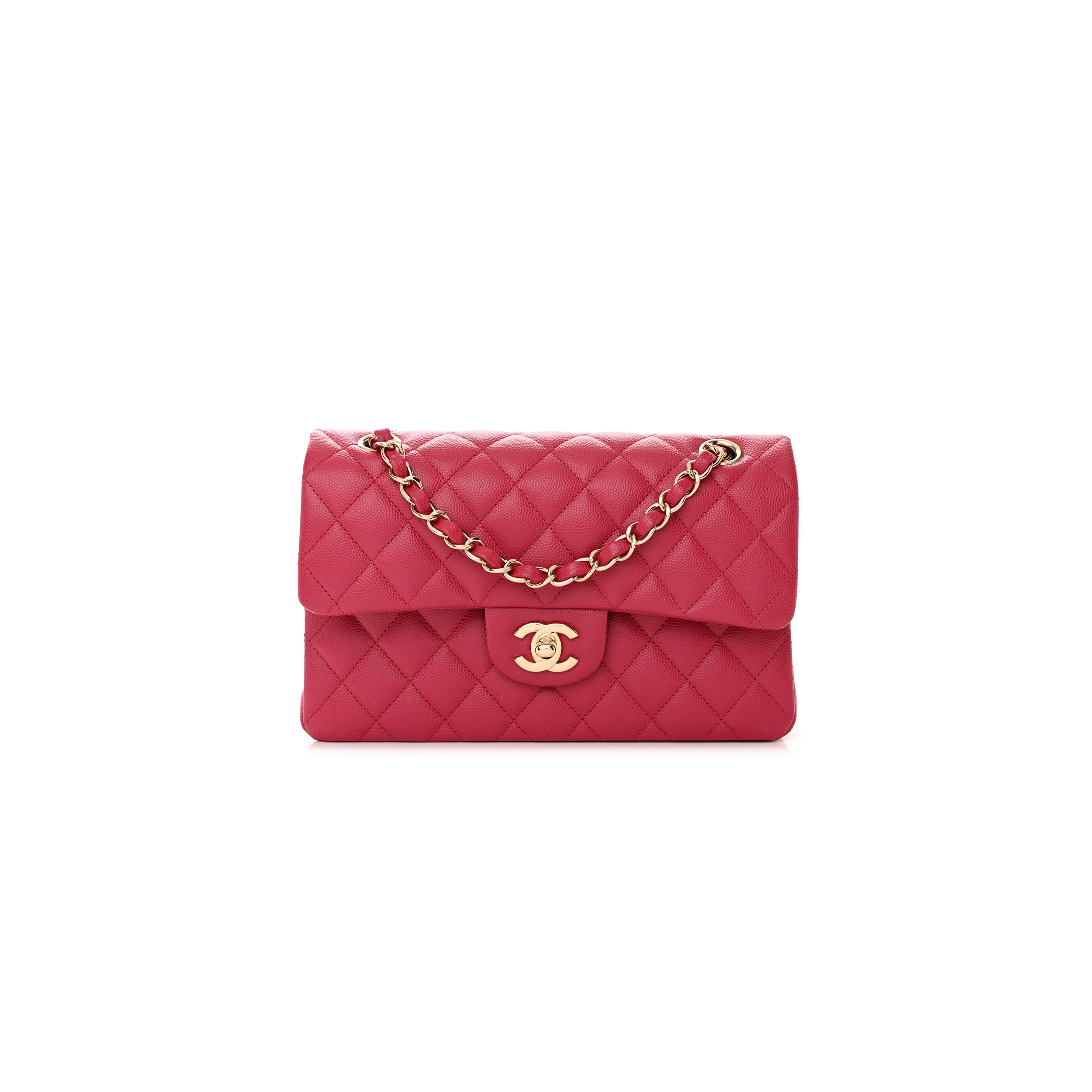 Ch**el CAVIAR QUILTED SMALL DOUBLE FLAP 1411761 (23*14.5*6cm) Master Quality