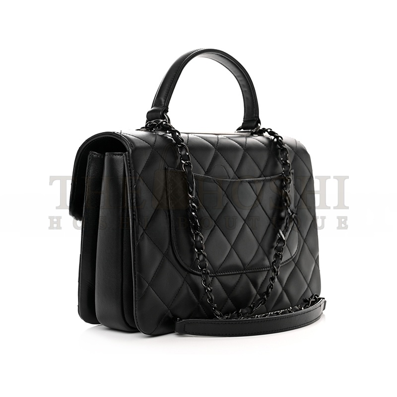 Ch**el MEDIUM TRENDY CC FLAP DUAL HANDLE BAG 1401327 (30*18*11cm) Master Quality