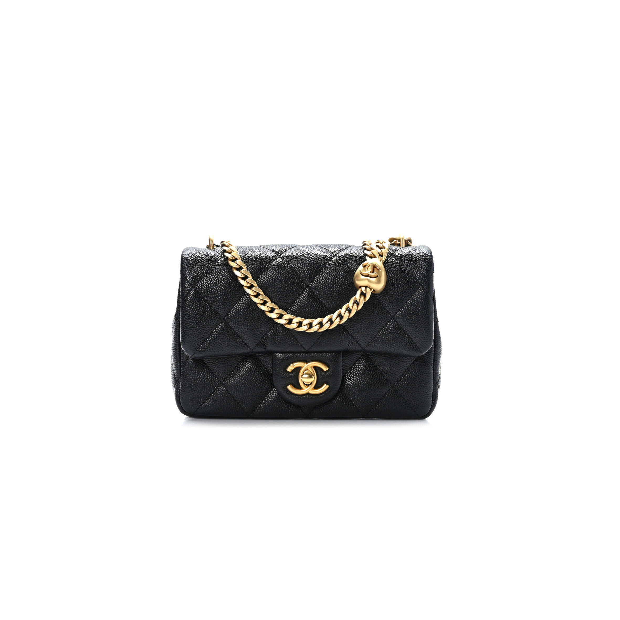 Ch**el CAVIAR QUILTED MINI SWEETHEART FLAP 1337872 (18*13*6cm) Master Quality
