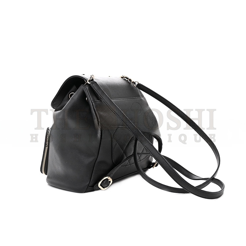 Ch**el CAVIAR QUILTED BUSINESS AFFINITY BACKPACK 1586970 (22*24*13cm) Master Quality