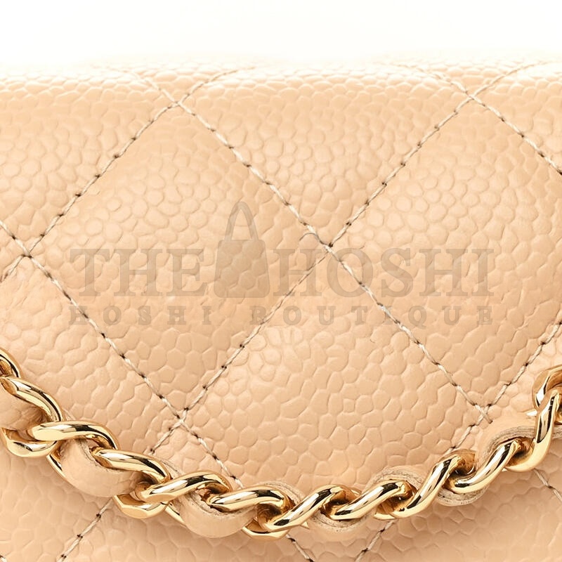 Ch**el CAVIAR QUILTED WALLET ON CHAIN WOC 1647121 (20*12*3cm) Master Quality