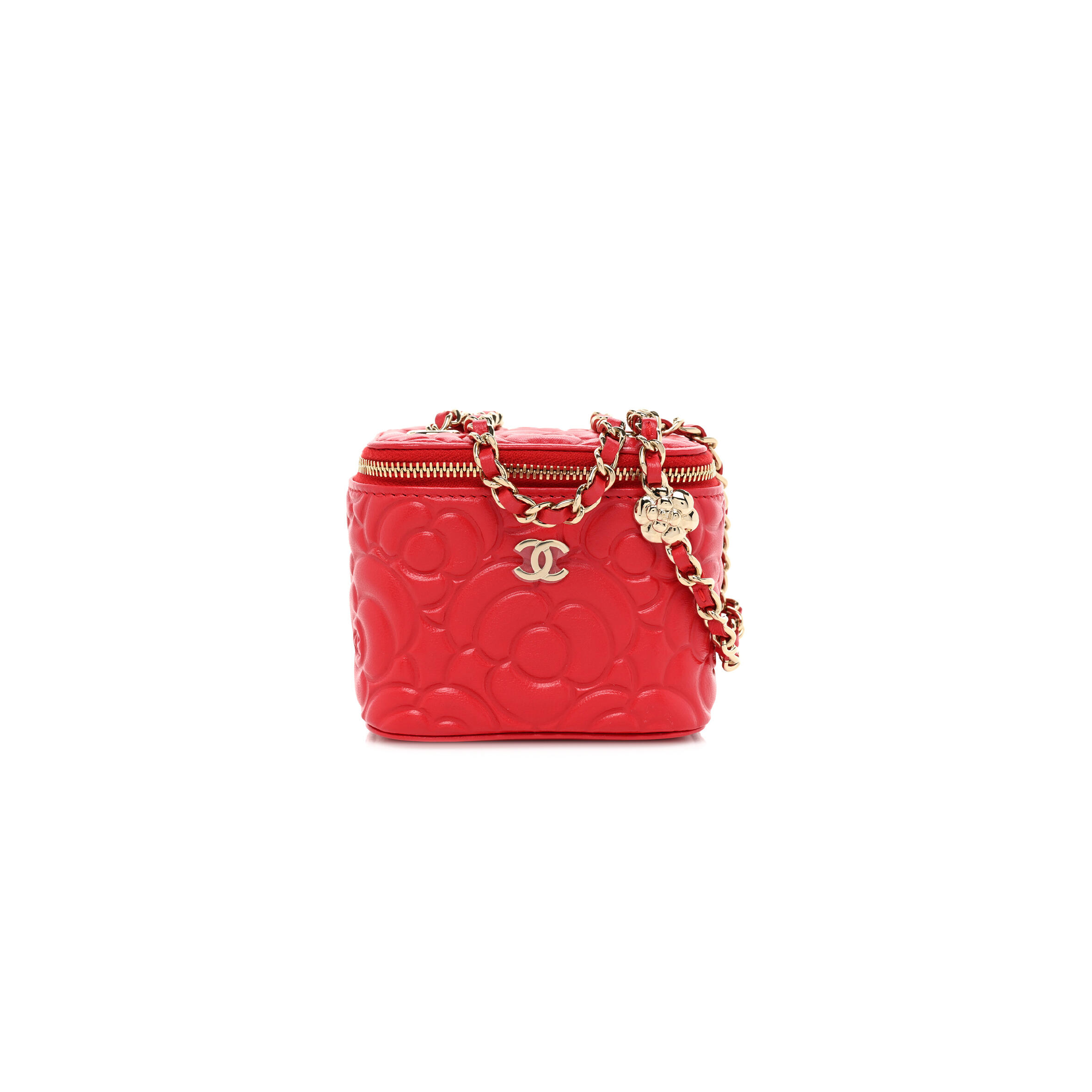 Ch**el MINI VANITY CASE WITH CHAIN 1282537 (10*9*7cm) Master Quality