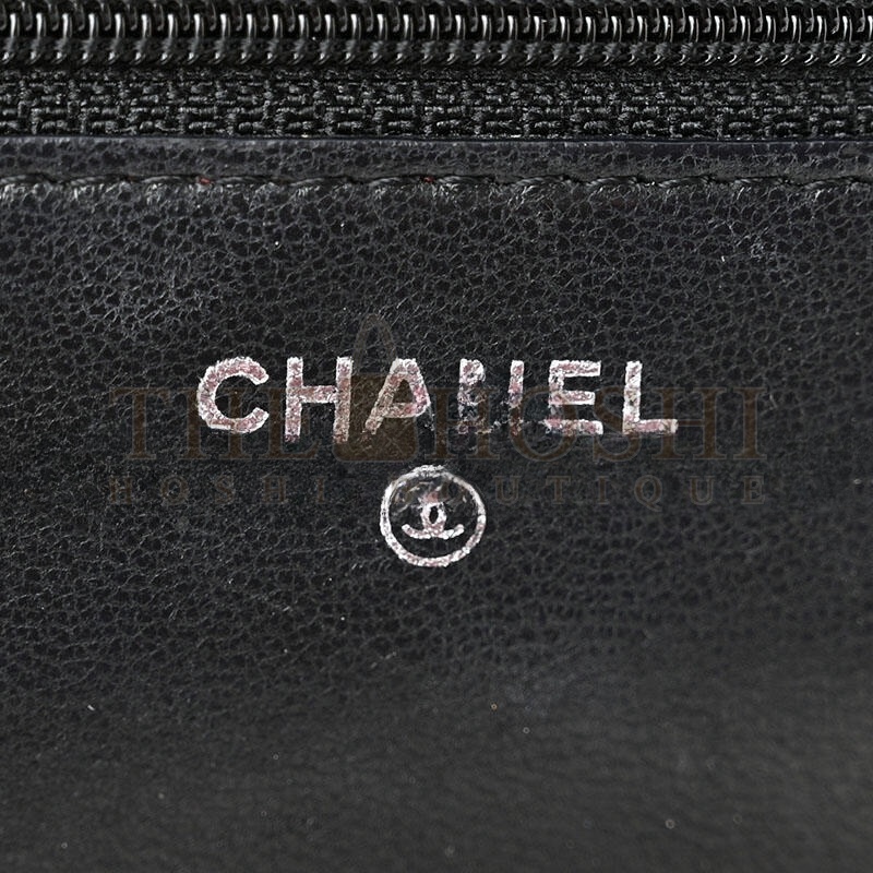 Ch**el LAMBSKIN QUILTED WALLET ON CHAIN WOC 1597447 (19*13*4cm) Master Quality