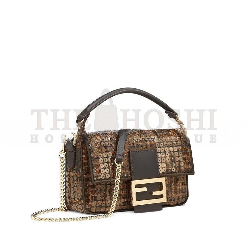 F**di BAGUETTE GLITTER HANDBAG (19.5*11*5cm) Master Quality