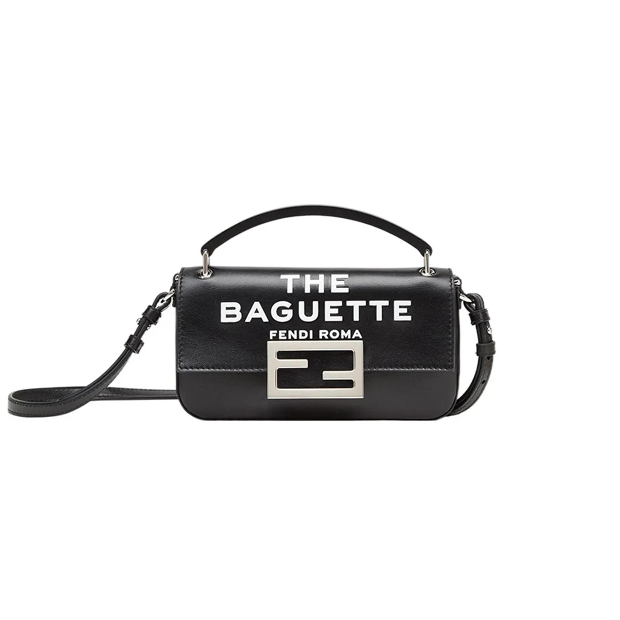 F**di X MARC JACOBS BAGUETTE PHONE POUCH PRINTED LEATHER BLACK 7AS142AMWZF1DG7 (18.5*10*2.5cm) Master Quality