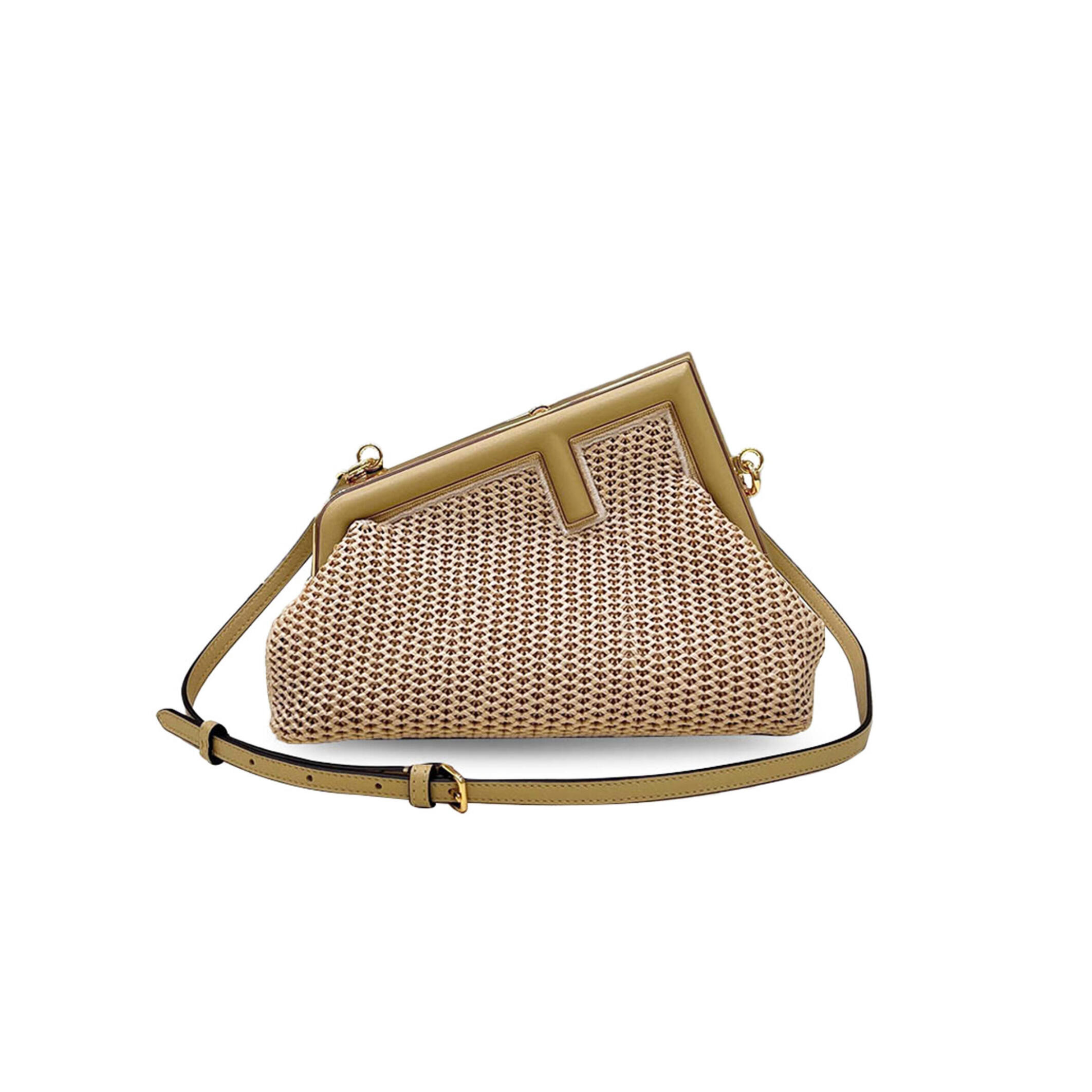 F**di FIRST RAFFIA WOVEN BAG (26*18*9.5cm) Master Quality