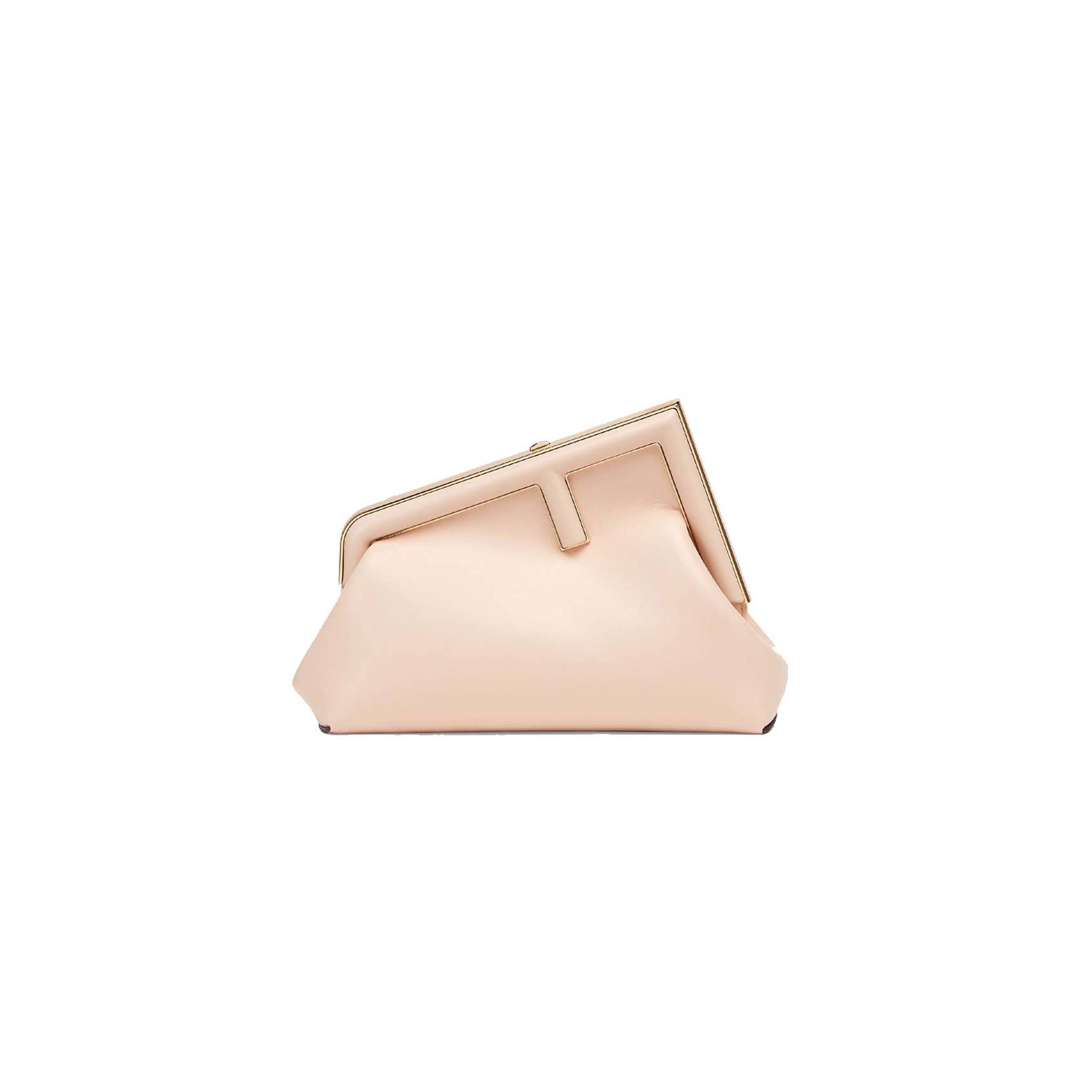 F**di FIRST SMALL - PALE PINK LEATHER BAG 8BP129ABVEF14N1 (26*18*9.5cm) Master Quality