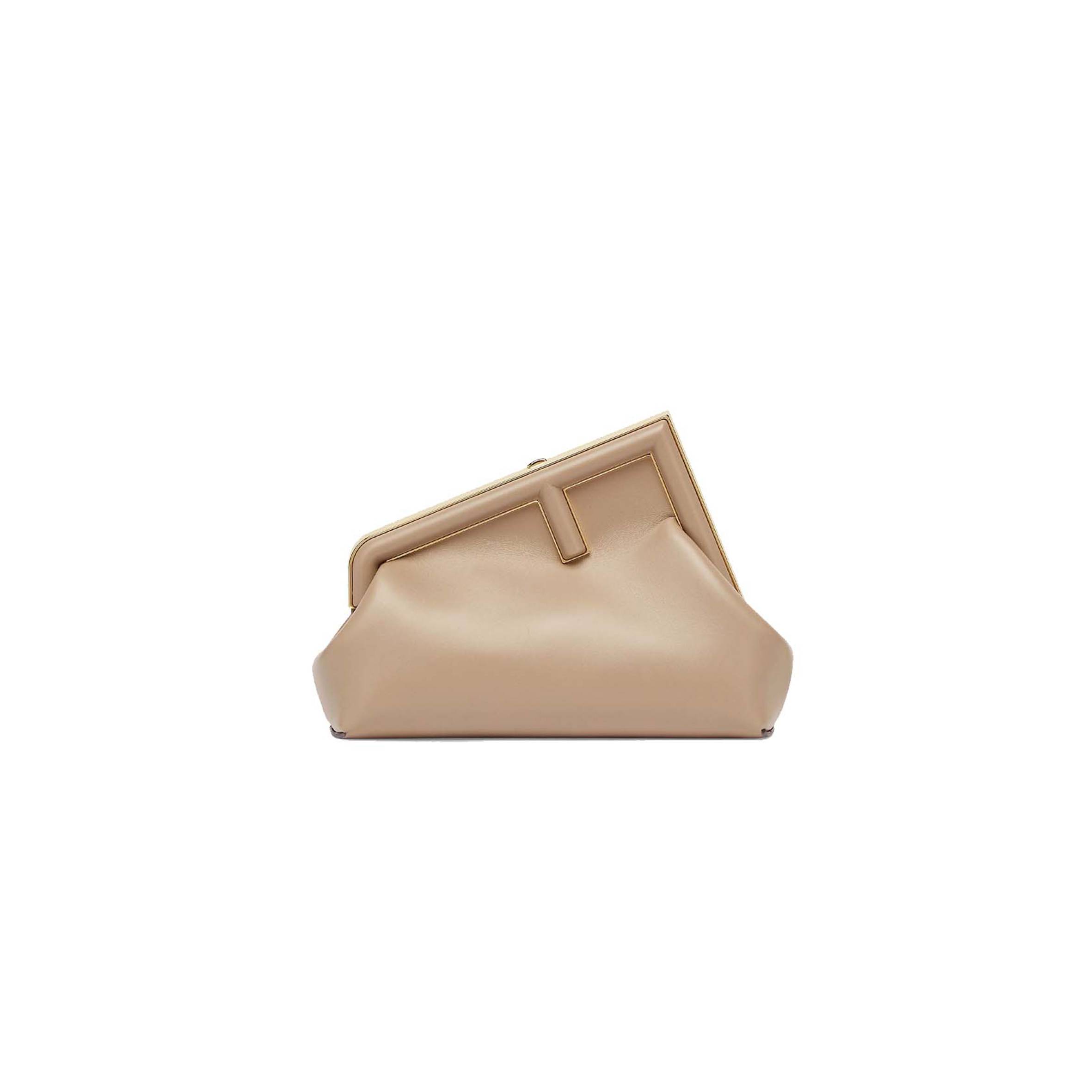 F**di FIRST SMALL - DOVE GRAY LEATHER BAG 8BP129ABVEF0E65 (26*18*9.5cm) Master Quality