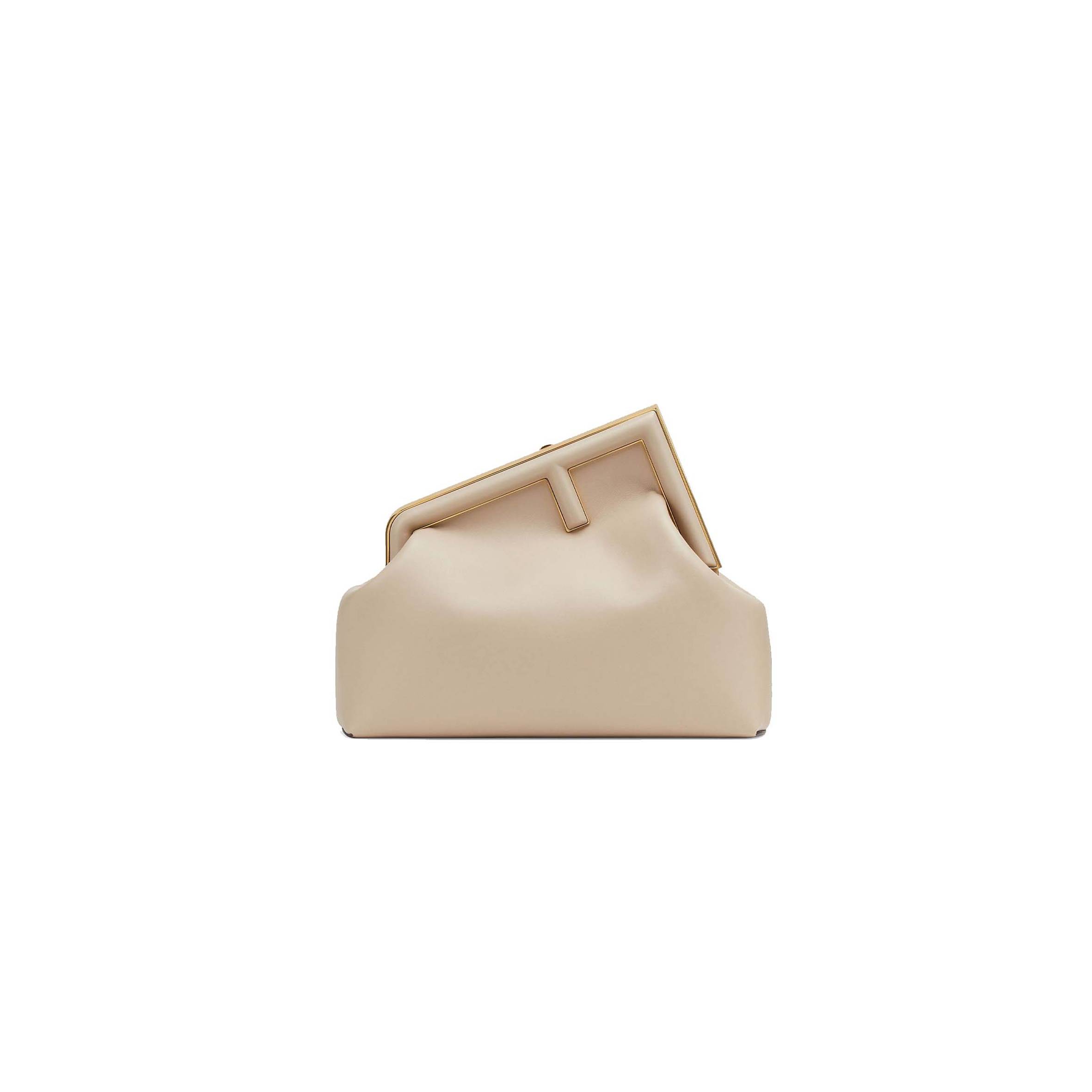 F**di FIRST MEDIUM - BEIGE LEATHER BAG 8BP127ABVEF19PN (32.5*23.5*15cm) Master Quality