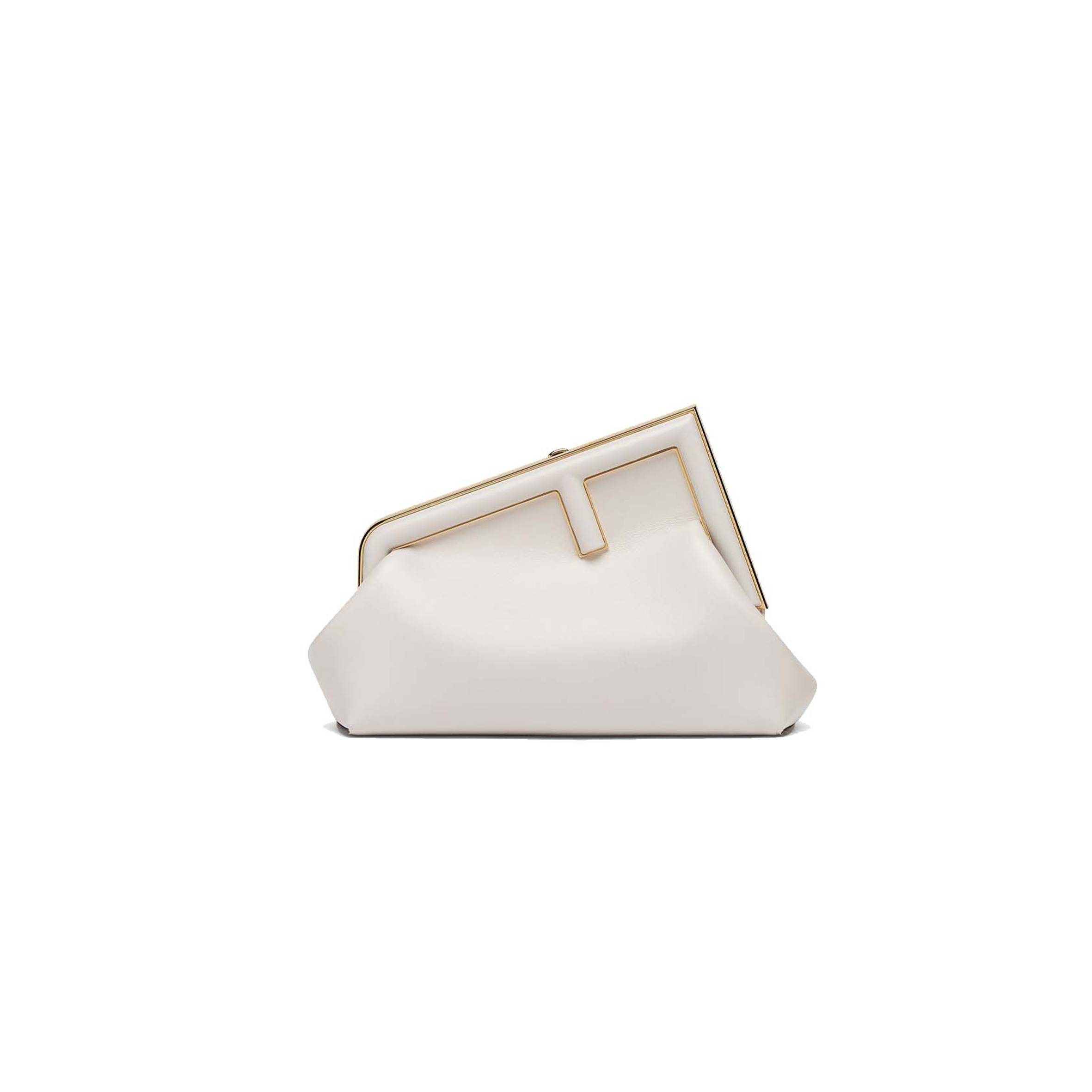 F**di FIRST SMALL - LIGHT GRAY LEATHER BAG 8BP129ABVEF1C76 (26*18*9.5cm) Master Quality