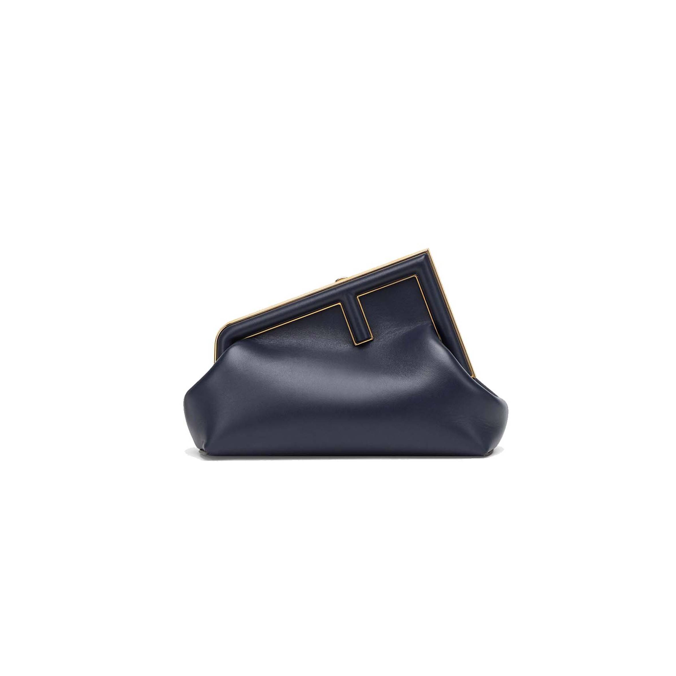F**di FIRST SMALL - DARK BLUE LEATHER BAG 8BP129ABVEF0J27 (26*18*9.5cm) Master Quality