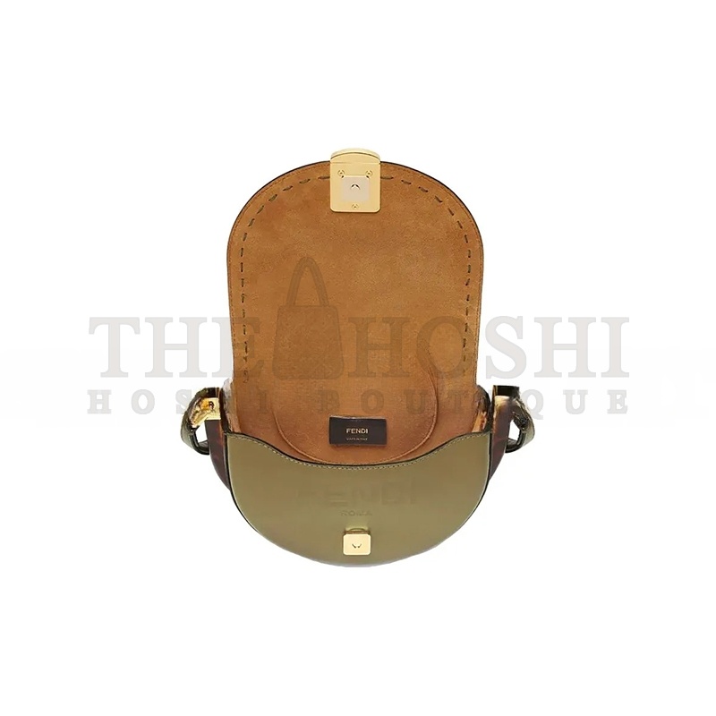 F**di VITELLO KING PLEXIGLASS MOONLIGHT SHOULDER BAG 8BT346ABVLF1D3Q (19*14*8cm) Master Quality