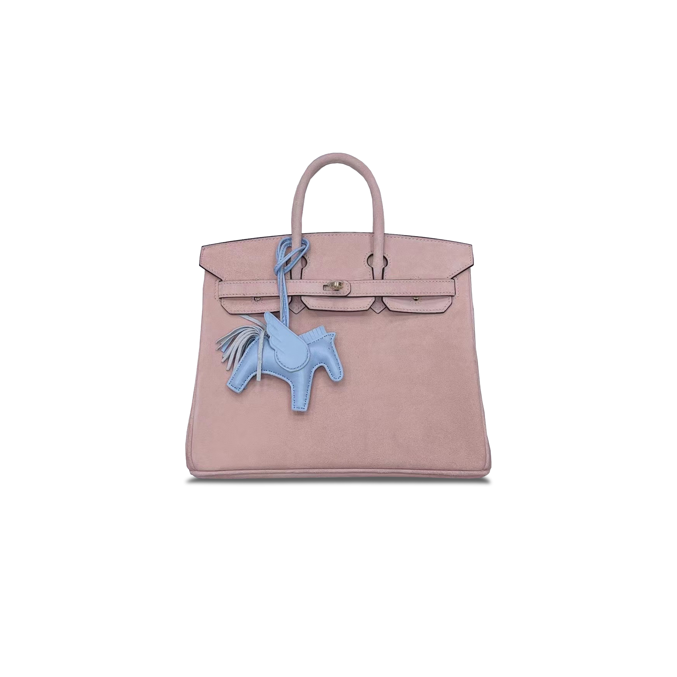 H**me5 BIRKIN 25 CHAMOIS NUDE PINK GOLD BUCKLE H028369CC92 (25*20*13cm) Master Quality