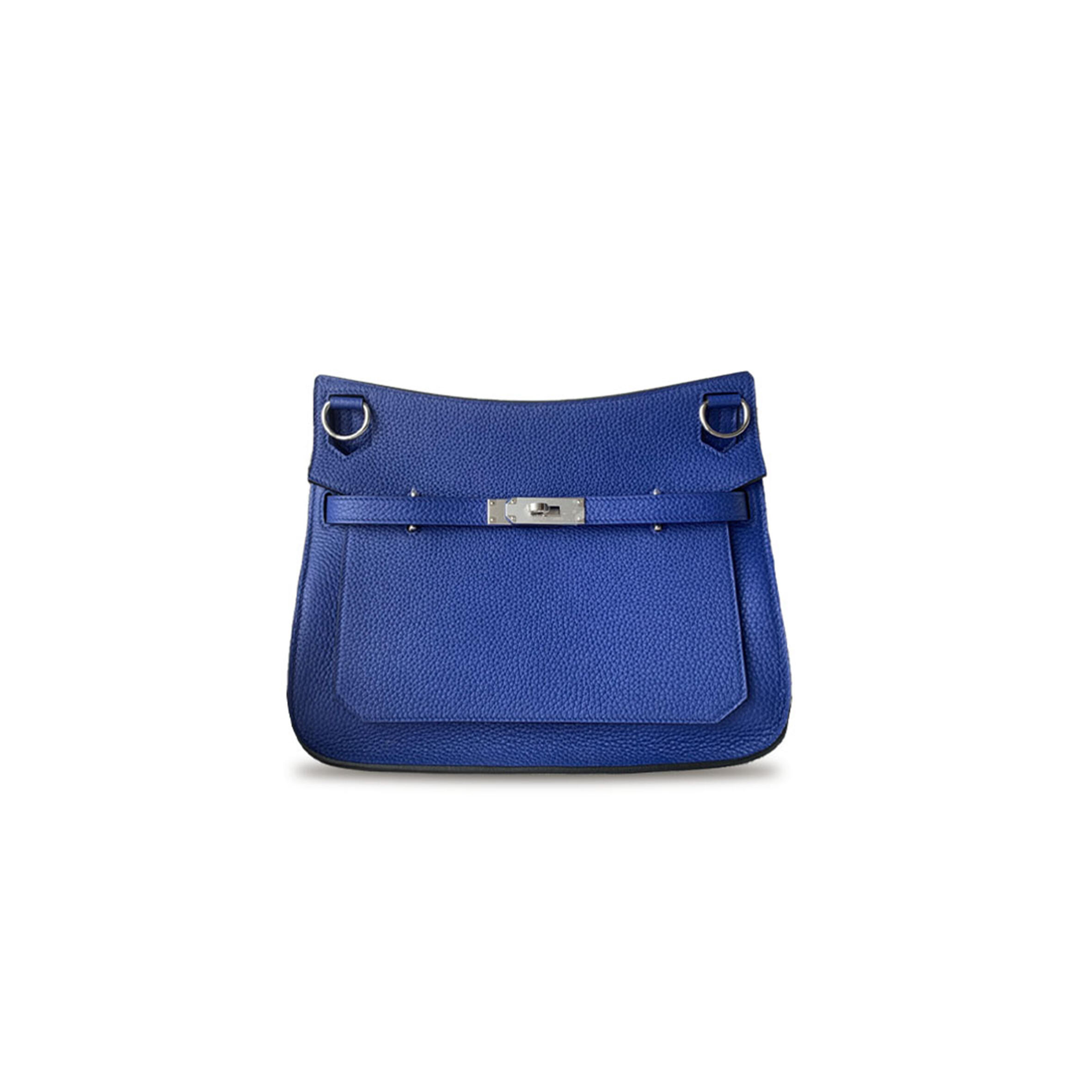 H**me5 JYPSIERE 28 BAG IN TOGO OUTREMER LEATHER BLUE (28*22*12cm) Master Quality