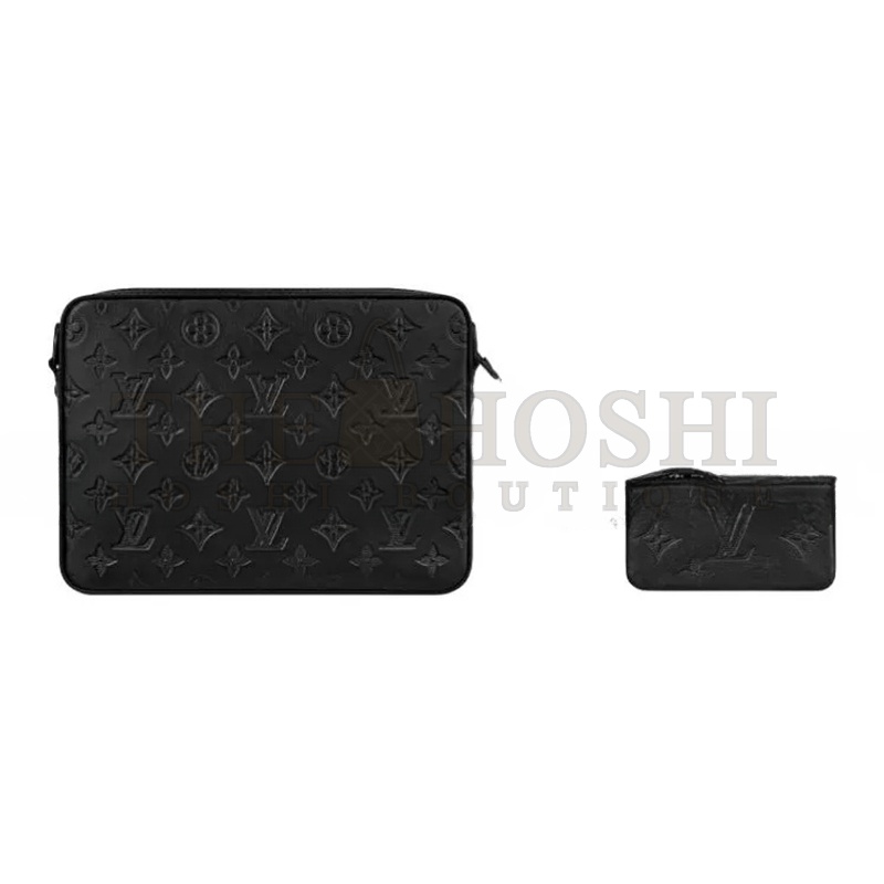 L0vis Vvtt0n EMBOSSED LEATHER AND COWHIDE MESSENGER BAG SHOULDER CROSSBODY BAG M46602 (25*18.5*7cm) Master Quality