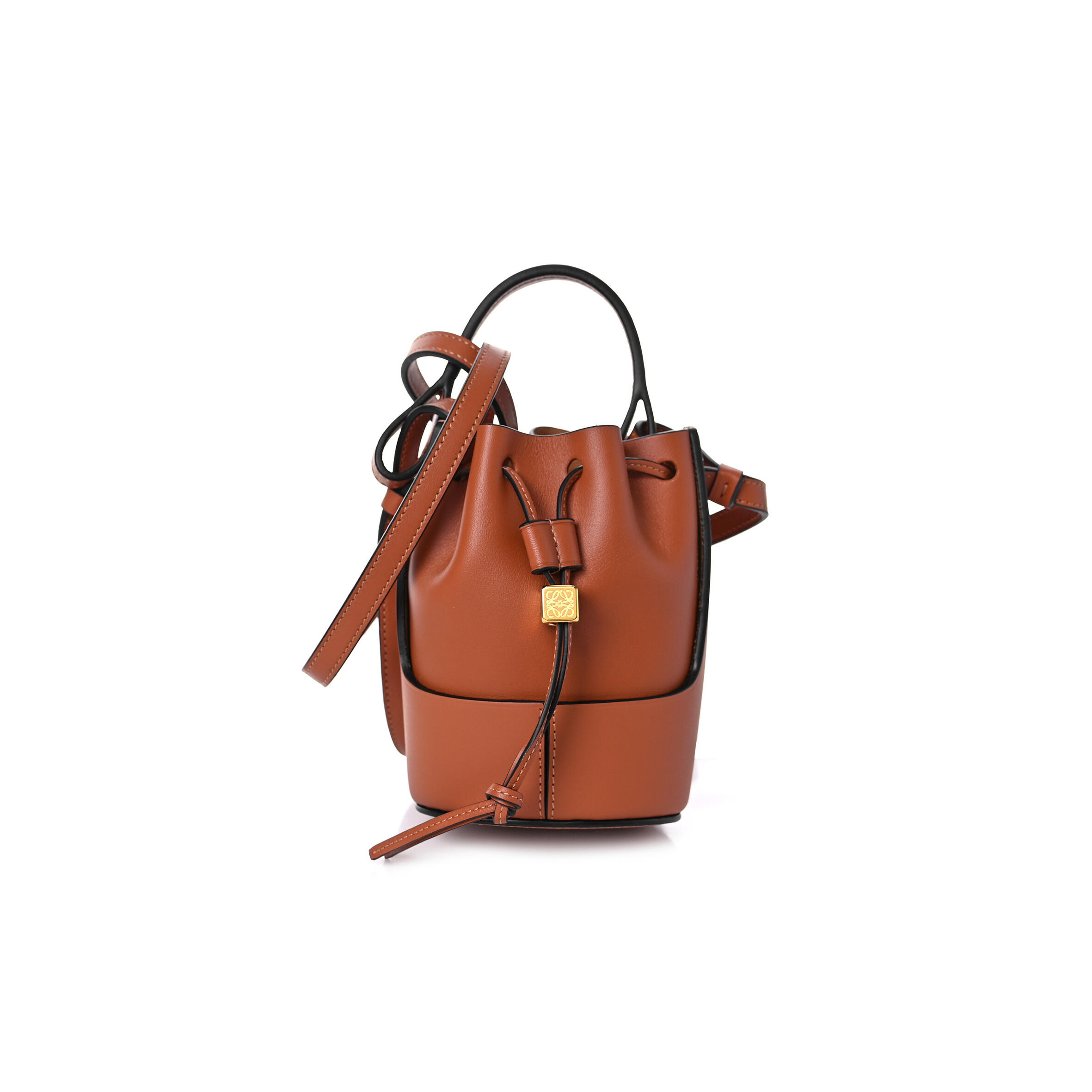 L0ew* CALFSKIN BALLOON NANO BUCKET BAG TAN (14*9*5cm) Master Quality