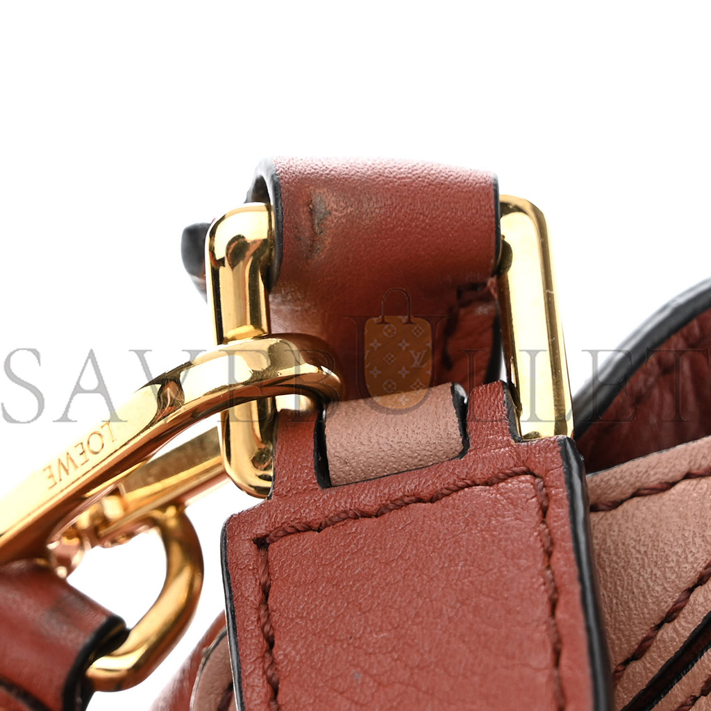 L0ew* CALFSKIN MINI PUZZLE BAG SPICE PUMPKIN (18*12.5*8cm) Master Quality